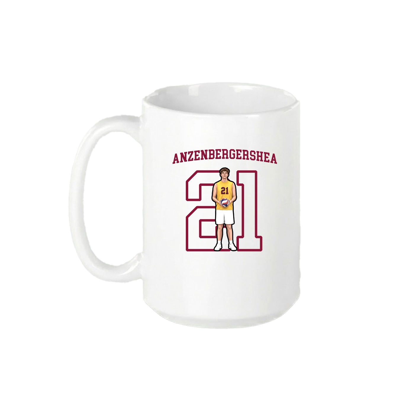 15oz Coffee Mug — Shirsey in White