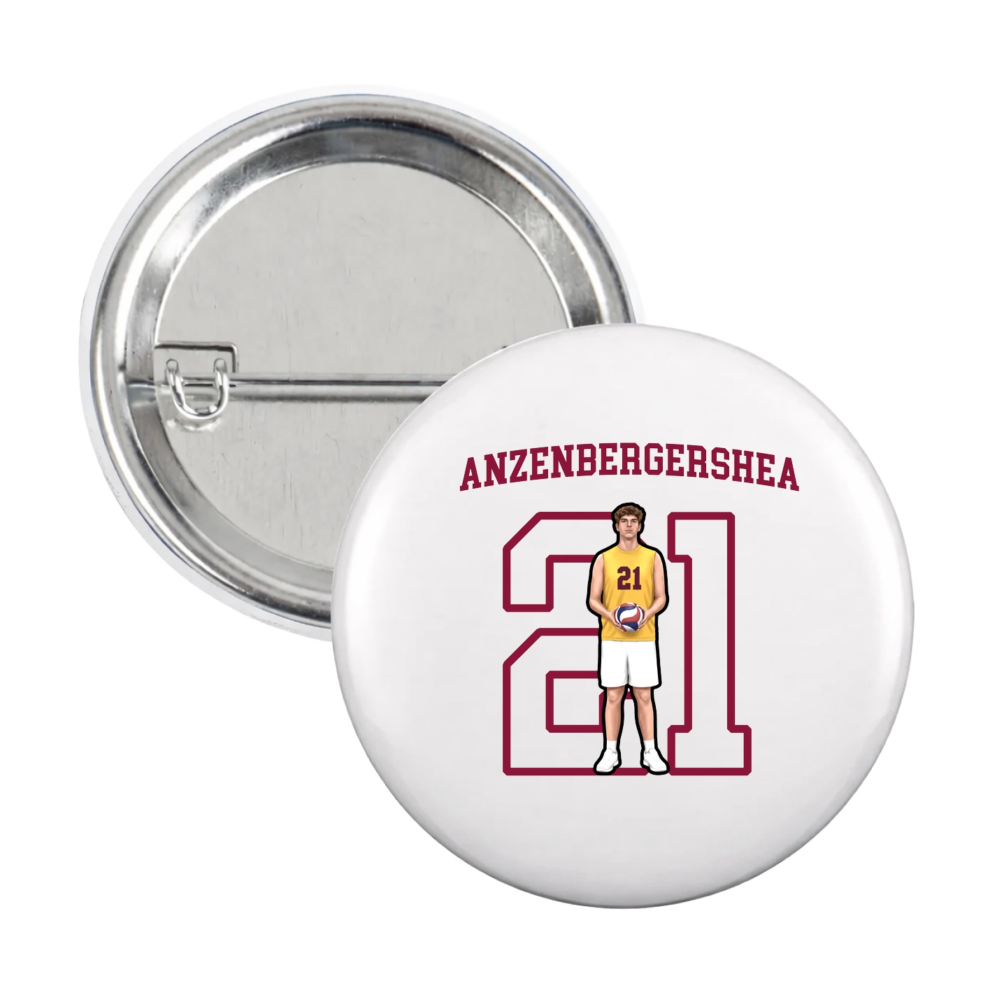 Game Day Button — Shirsey in White