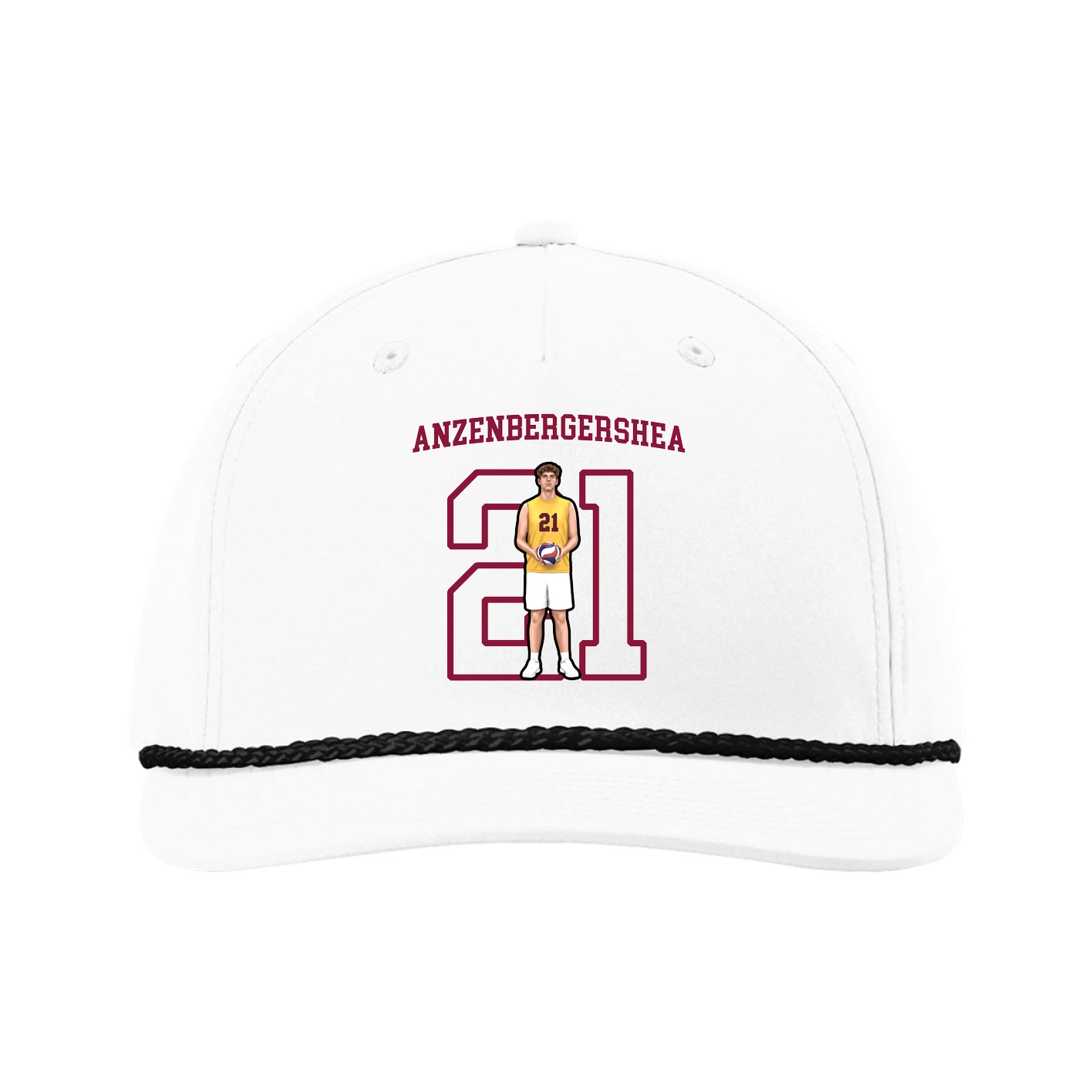 Five-Panel Classic Rope Cap — Shirsey in White