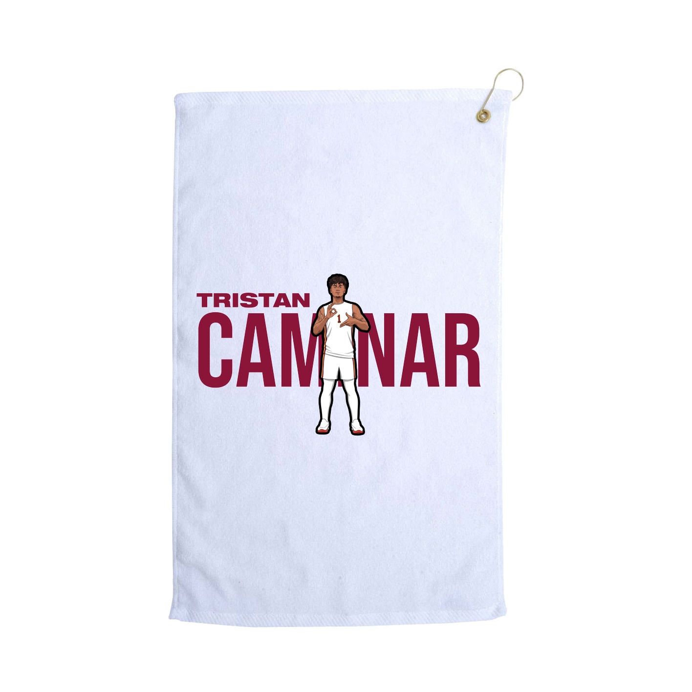 Golf Towel — Player Name in White