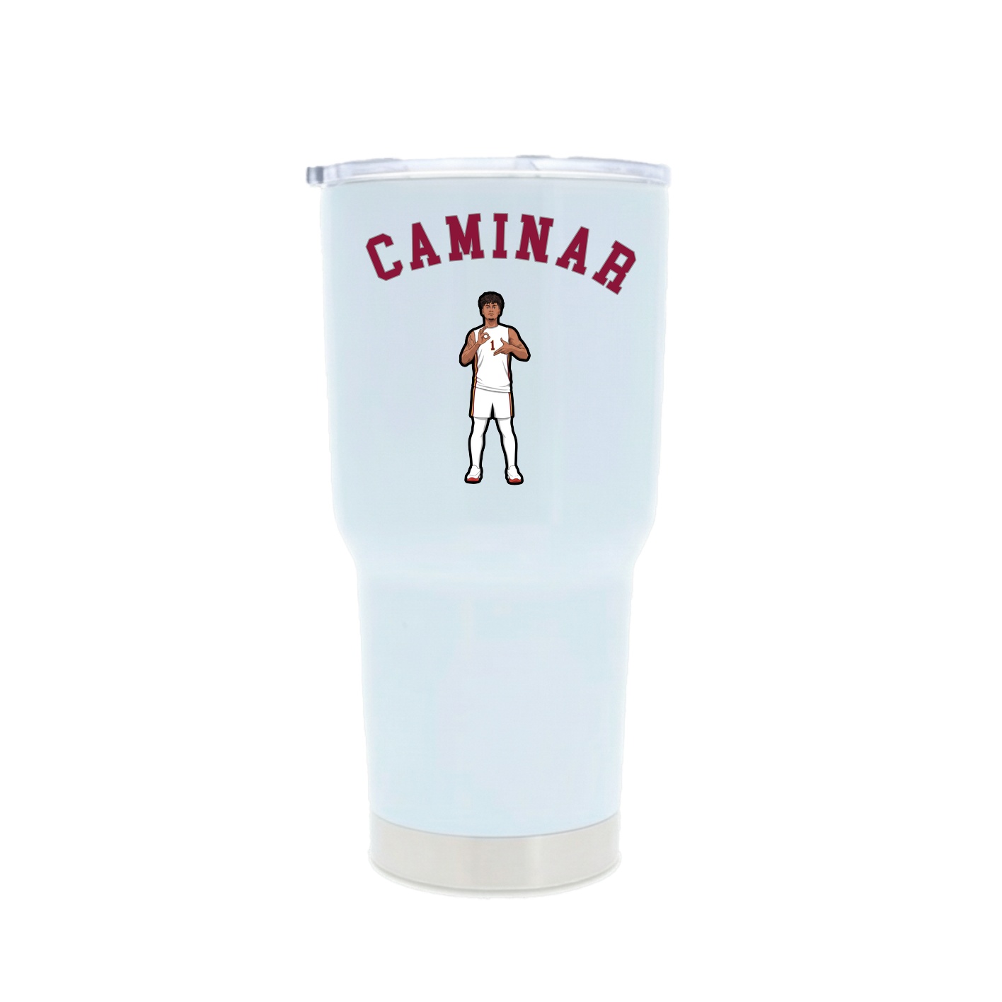 30oz Stainless Steel Tumbler — Shirsey Arch in White