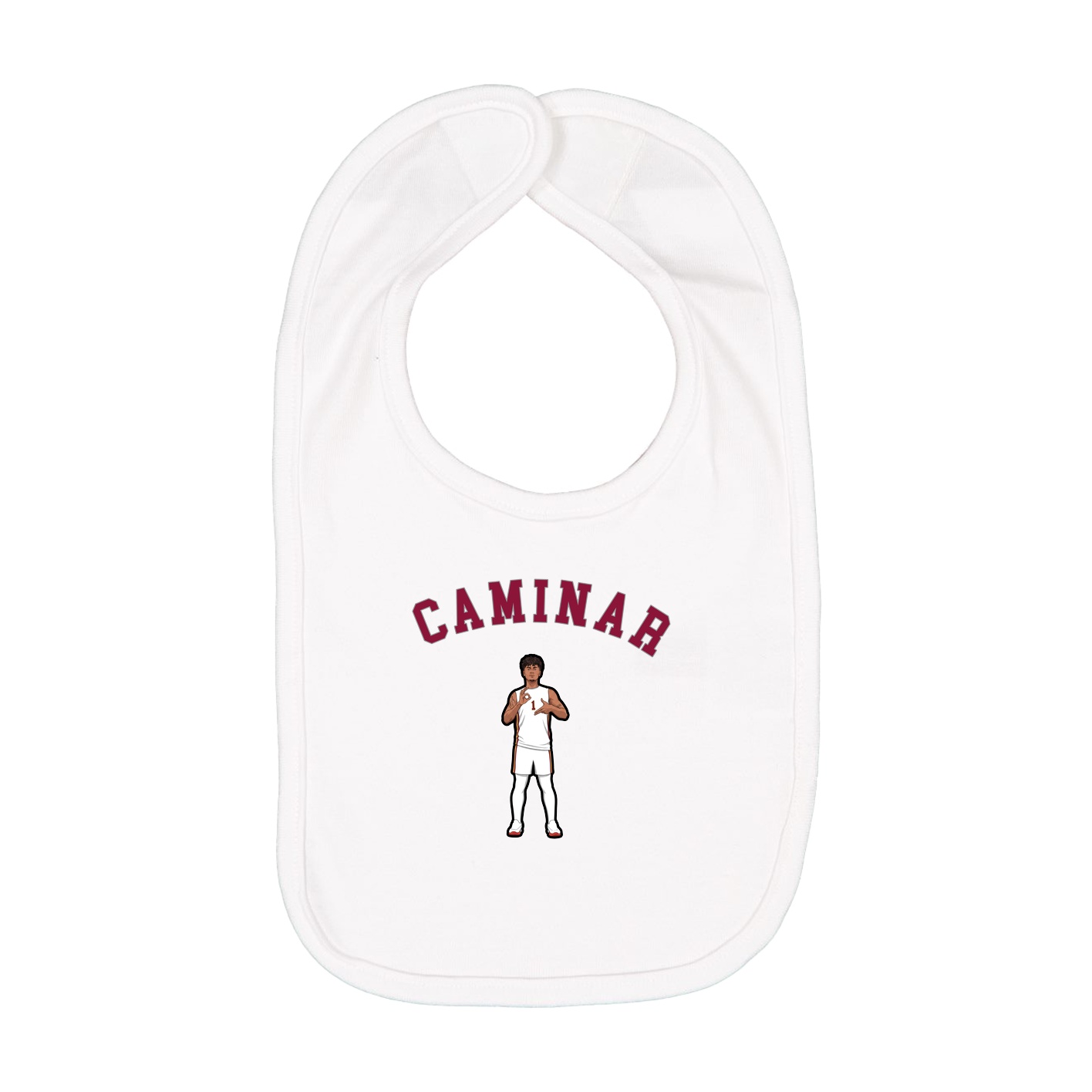 Infant Bib — Shirsey Arch in White