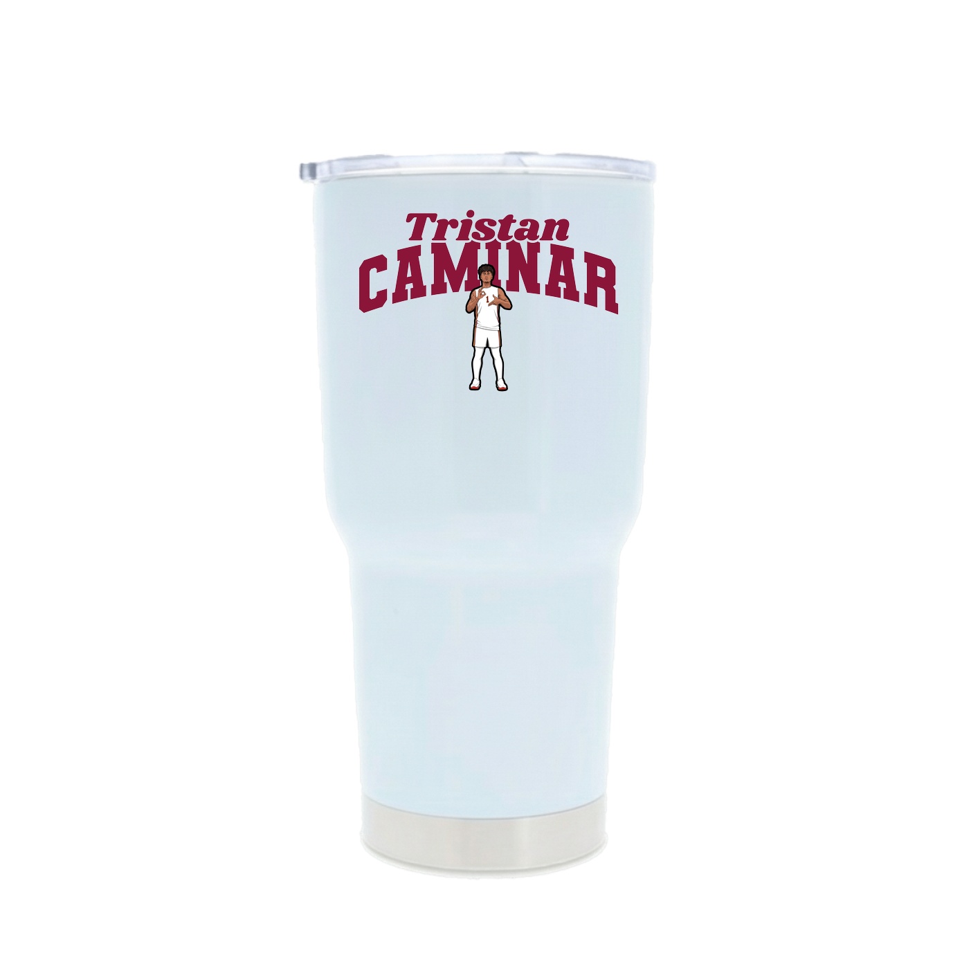 30oz Stainless Steel Tumbler — Signature Arch in White
