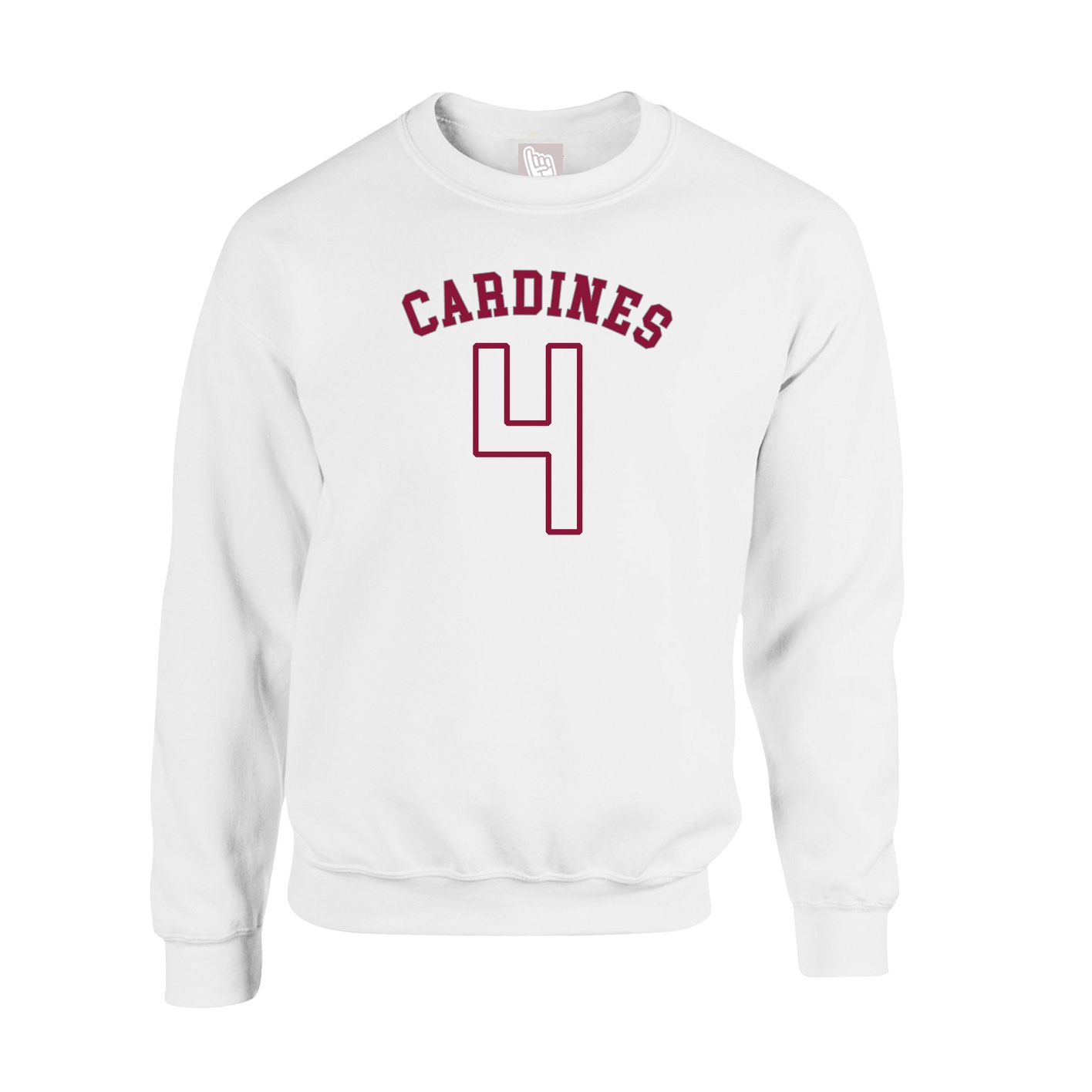 Fleece Crew — Shirsey Arch in White