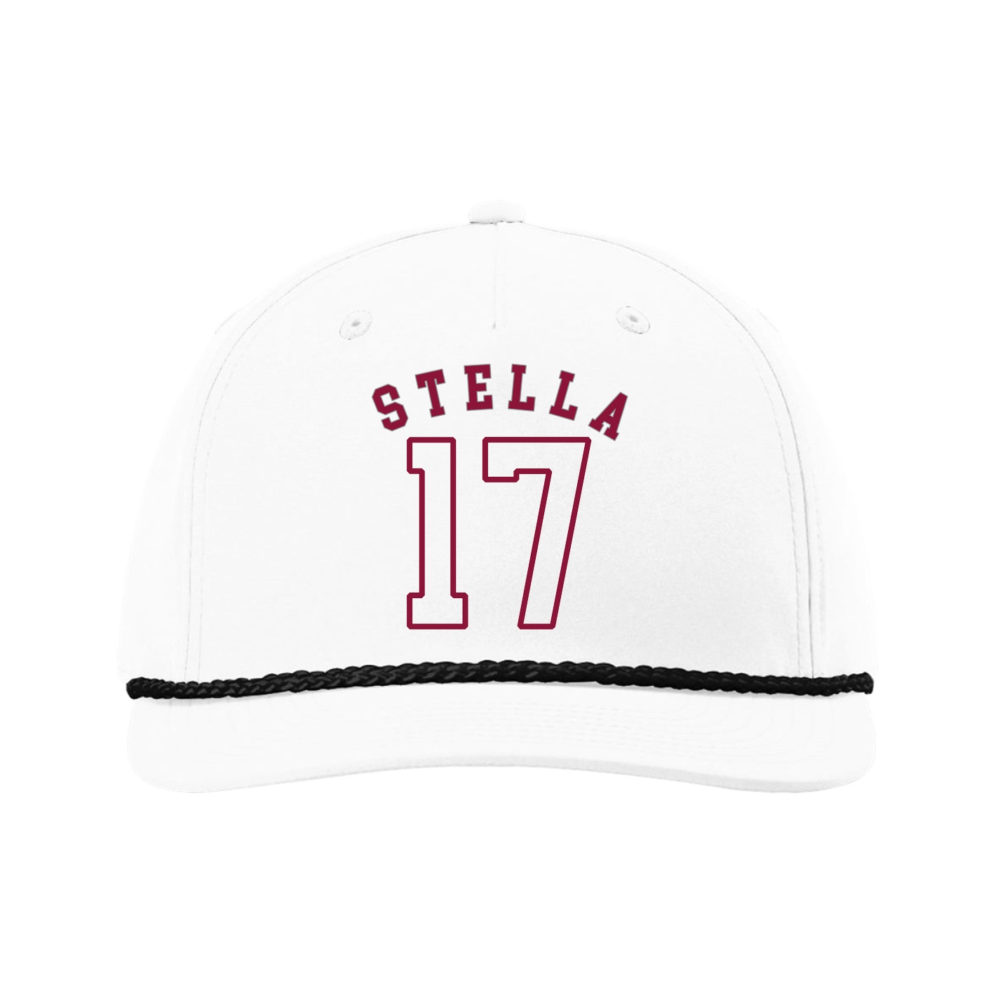 Five-Panel Classic Rope Cap — Shirsey Arch in White