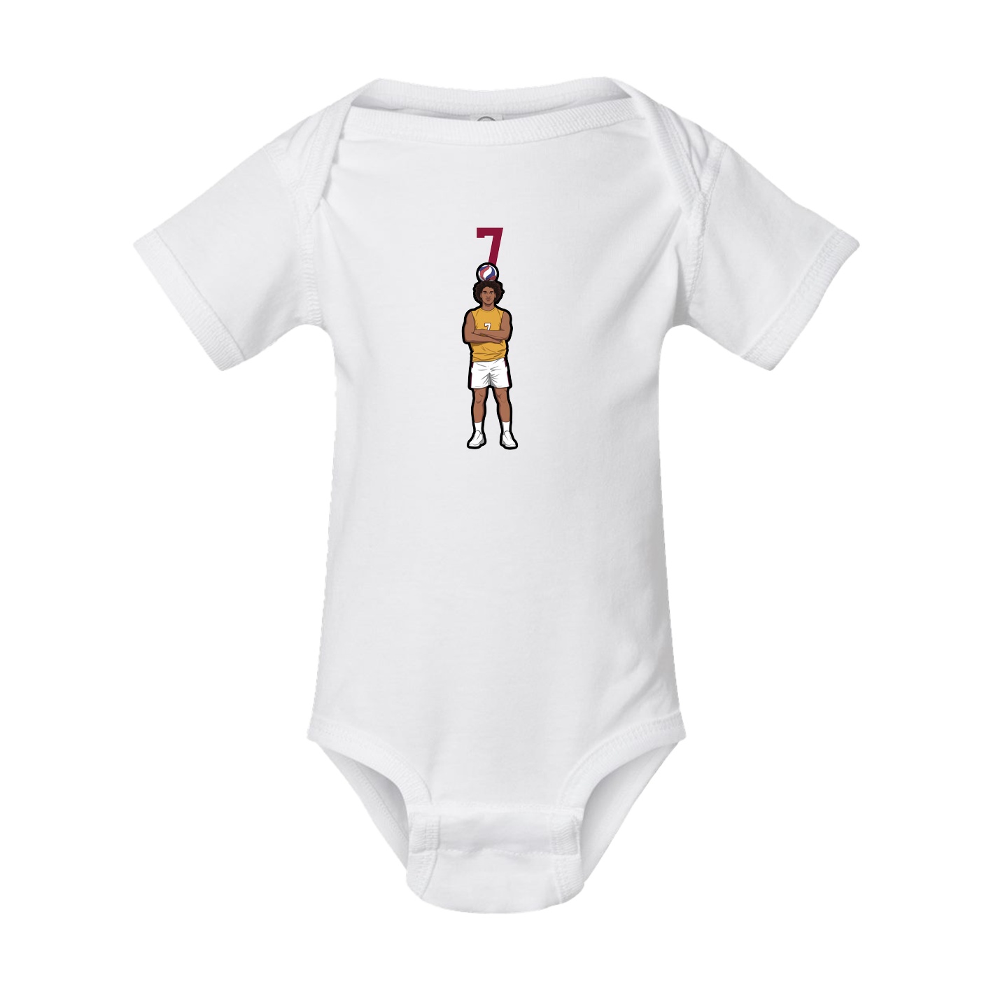 Baby Onesie — Number Top in White