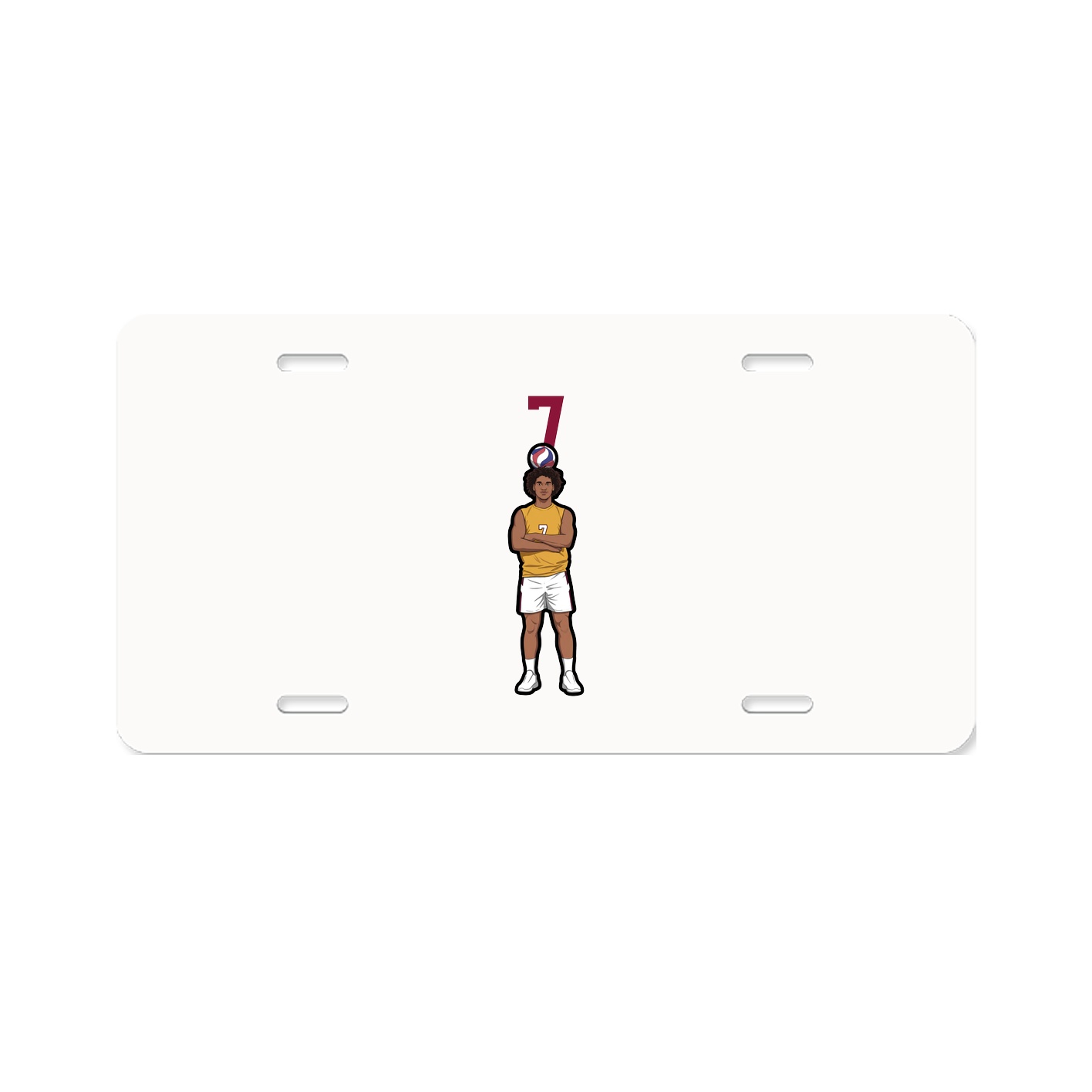 License Plate — Number Top in Classic