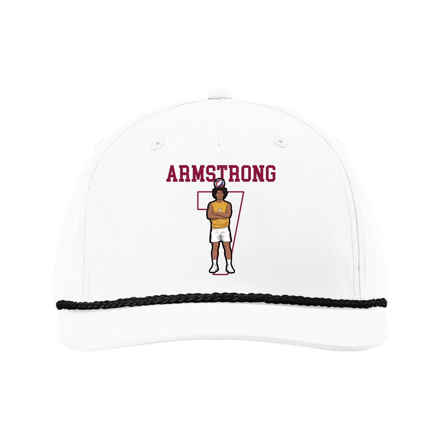 Five-Panel Classic Rope Cap — Shirsey in White