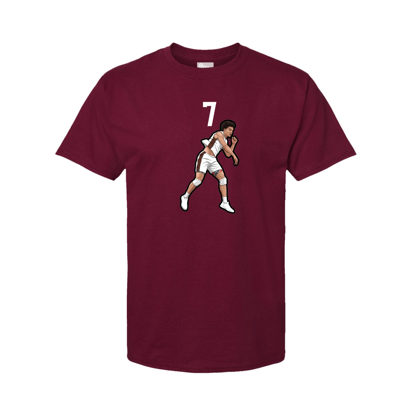 Tee — Number Top in Cardinal