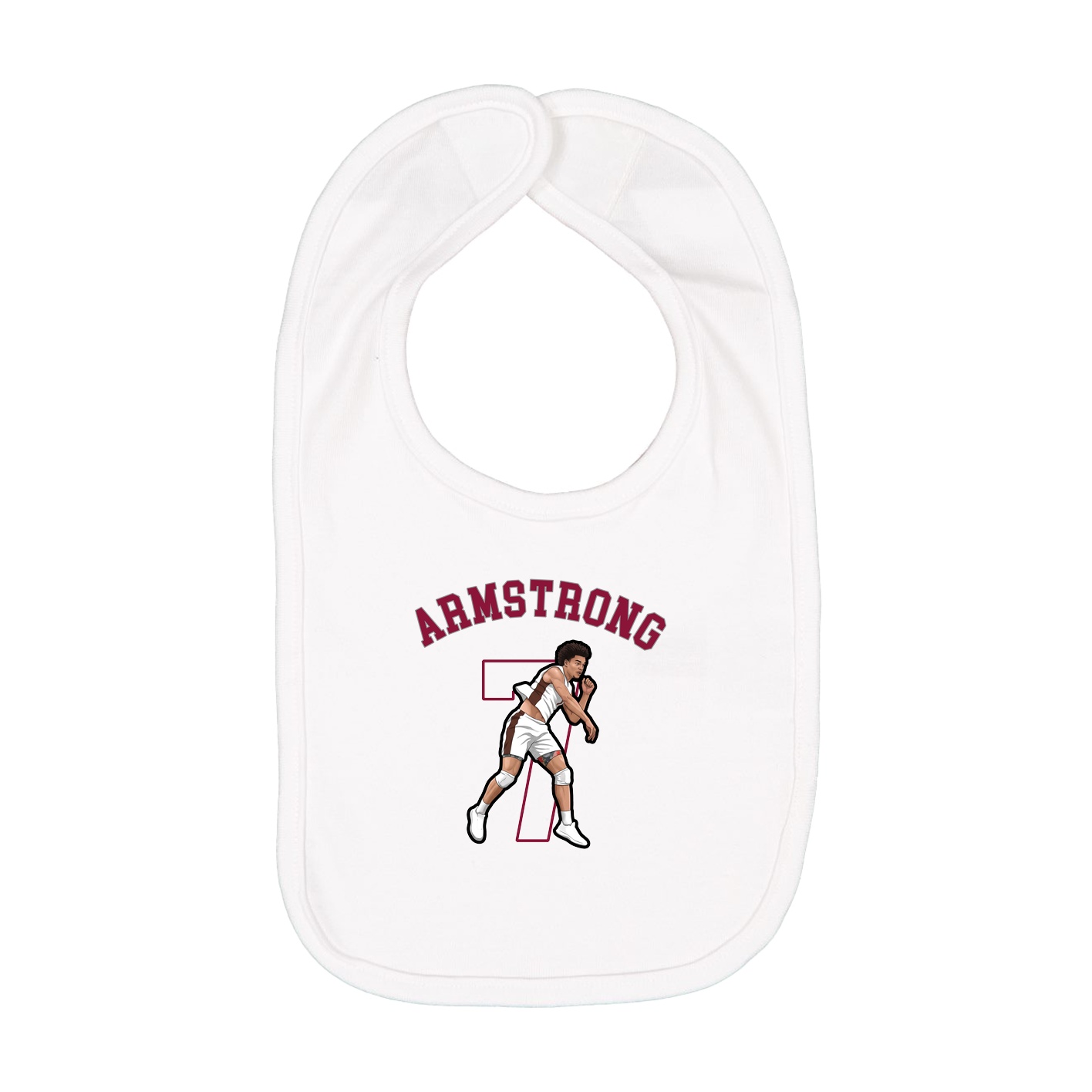 Infant Bib — Shirsey Arch in White