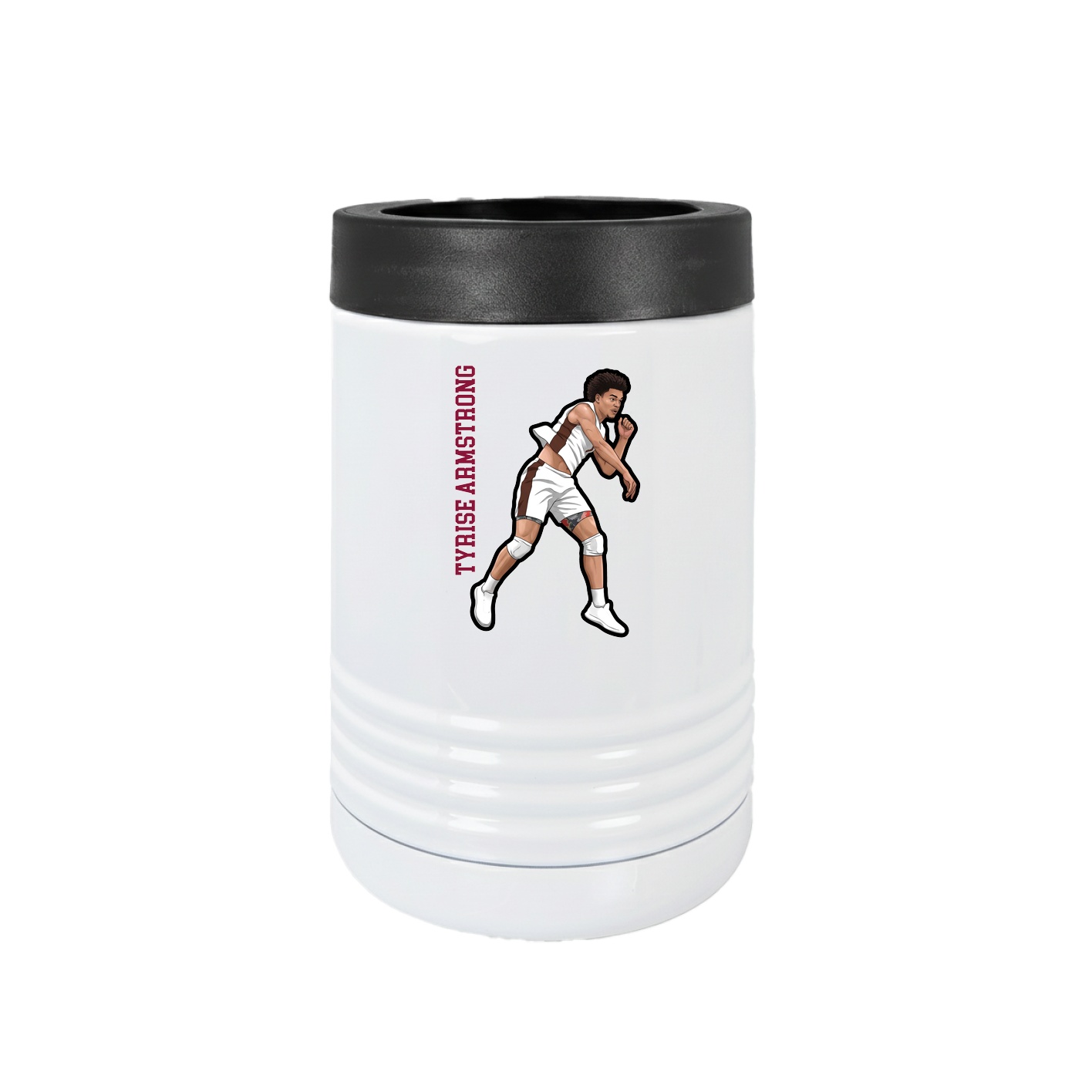 Beverage Holder — Name Vertical in White