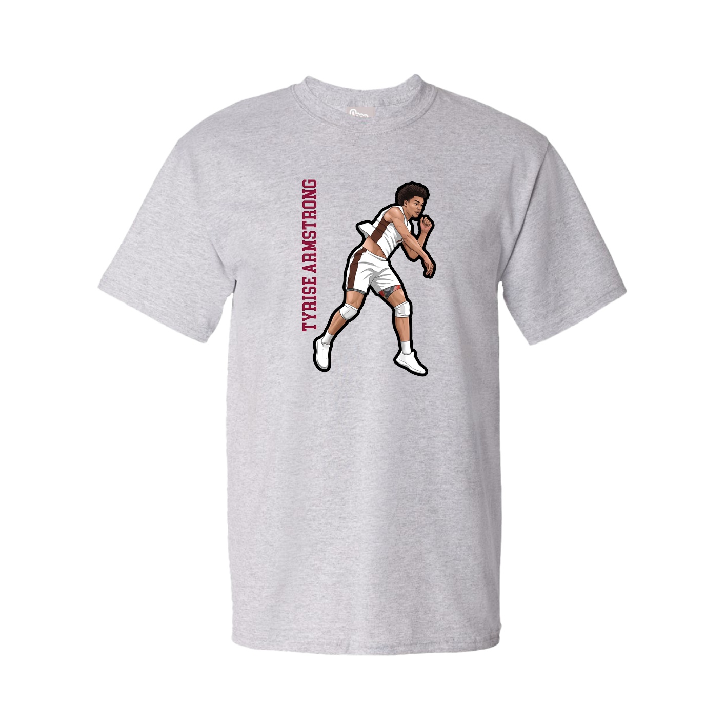 Tee — Name Vertical in Grey