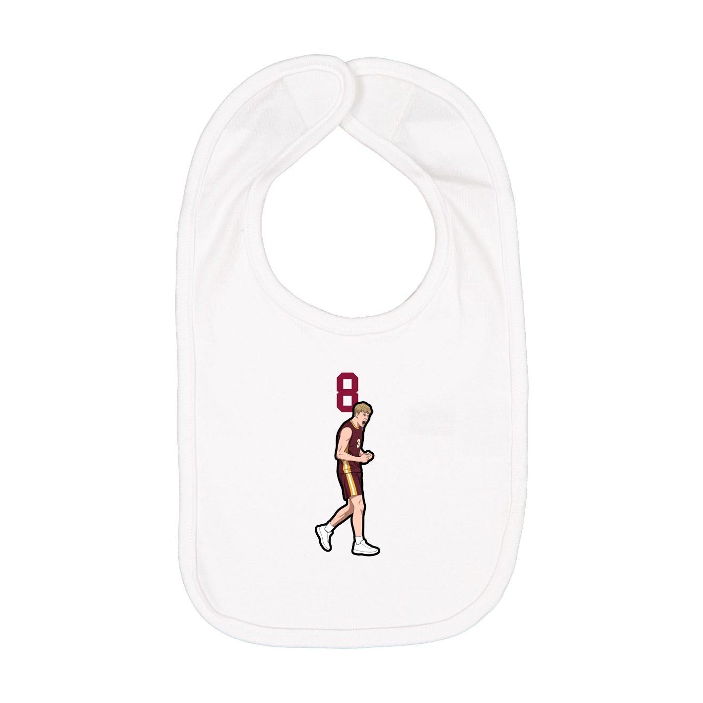 Infant Bib — Number Top in White