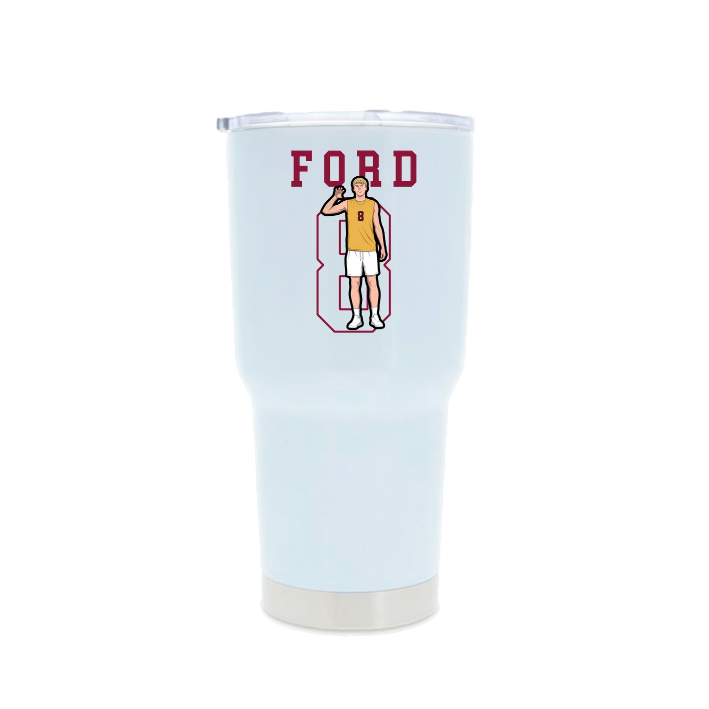 30oz Stainless Steel Tumbler — Shirsey in White