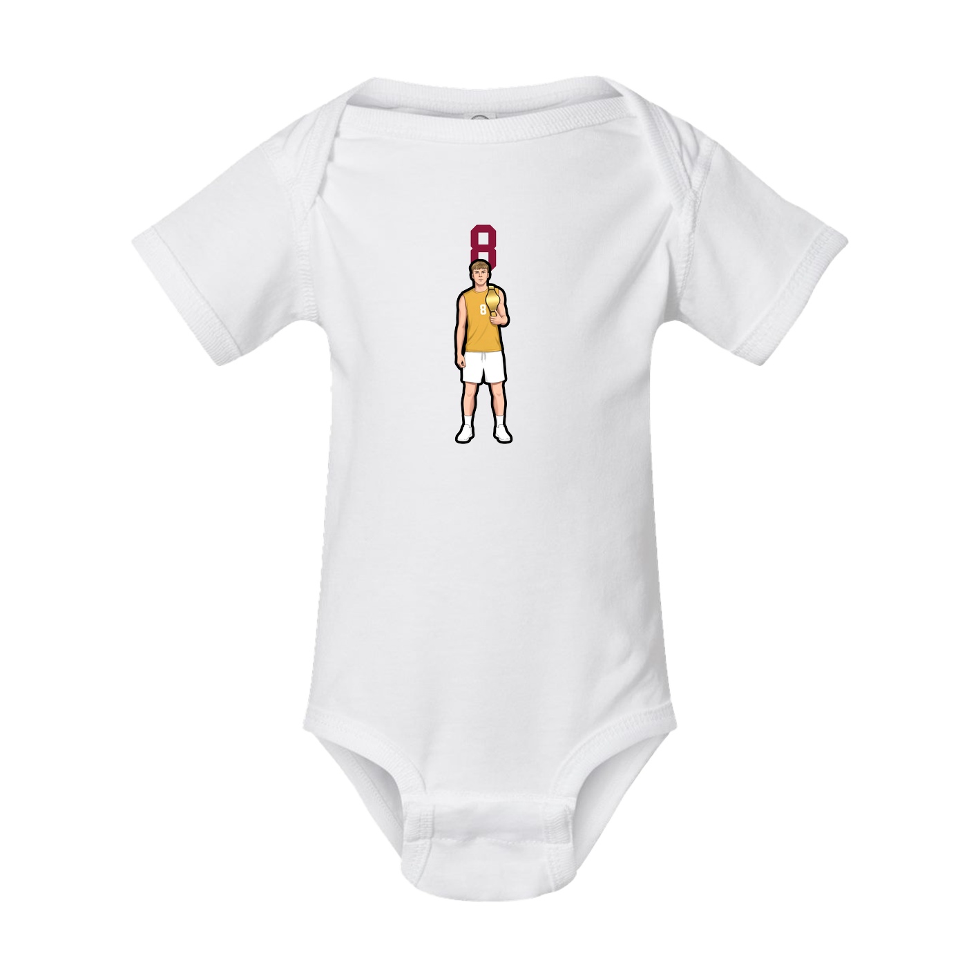 Baby Onesie — Number Top in White