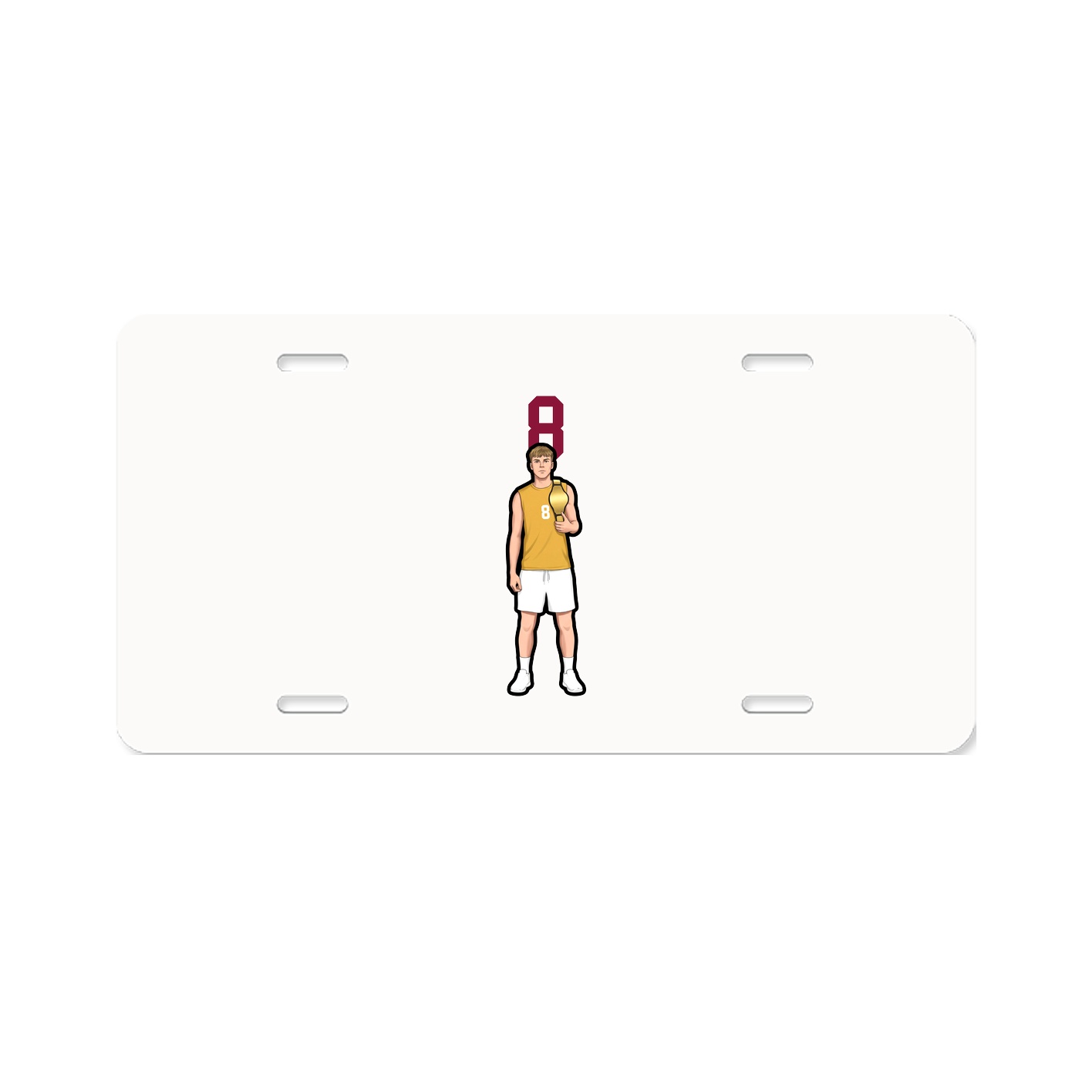 License Plate — Number Top in Classic