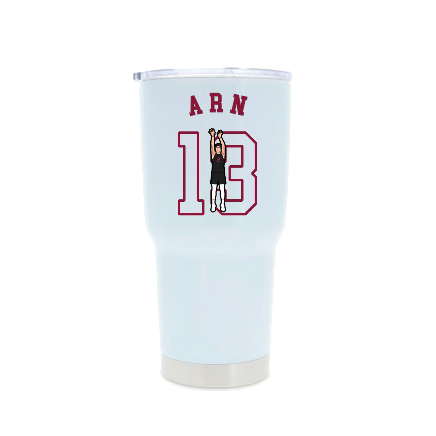 30oz Stainless Steel Tumbler — Shirsey Arch in White