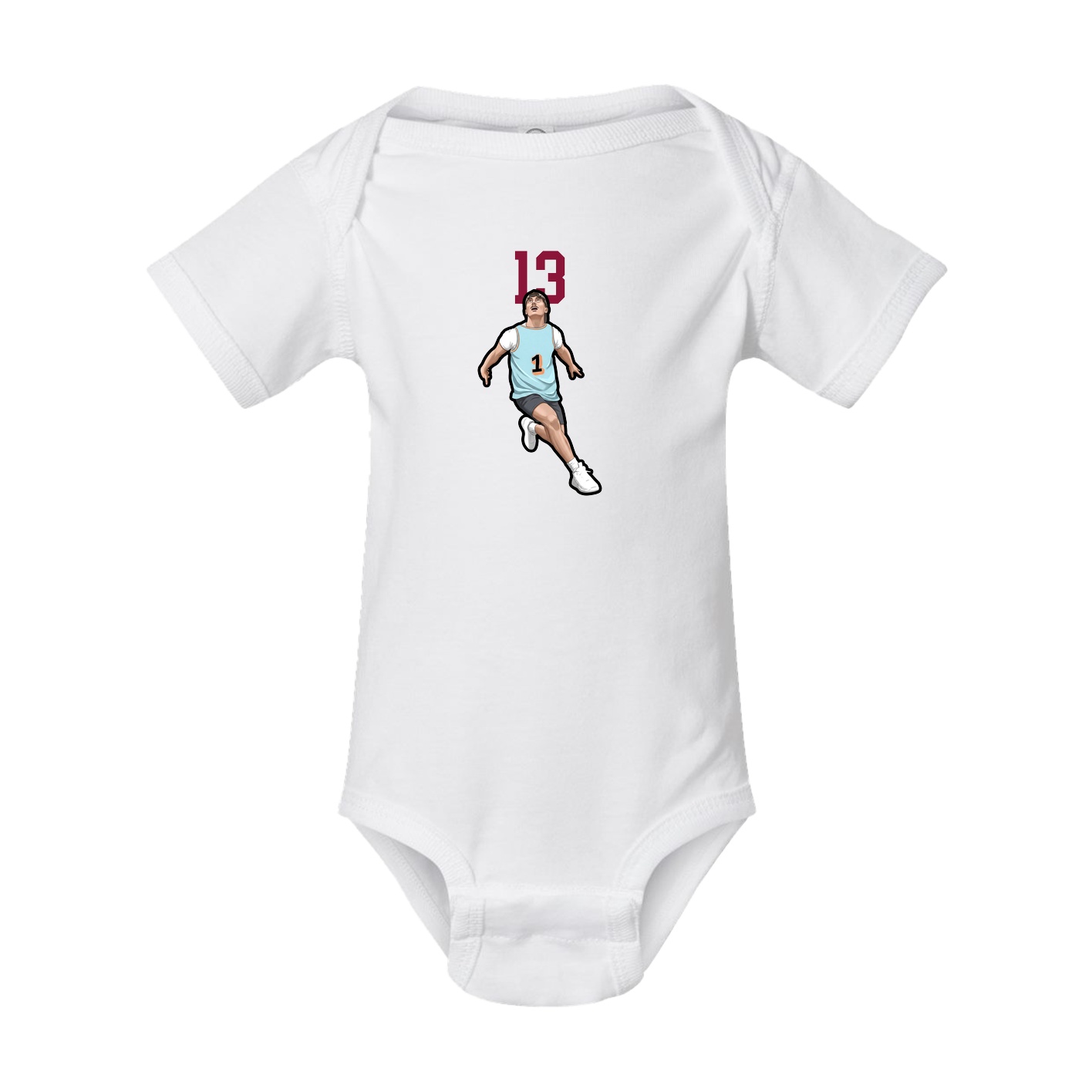 Baby Onesie — Number Top in White