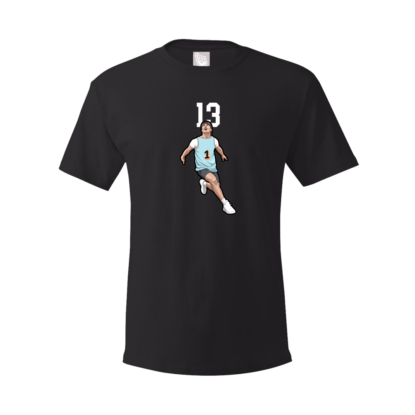 Youth Tee — Number Top in Black