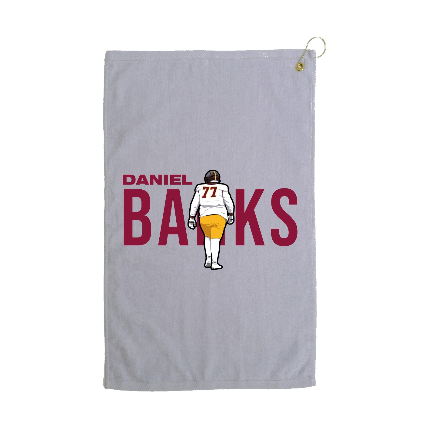 Golf Towel — Player Name in Grey