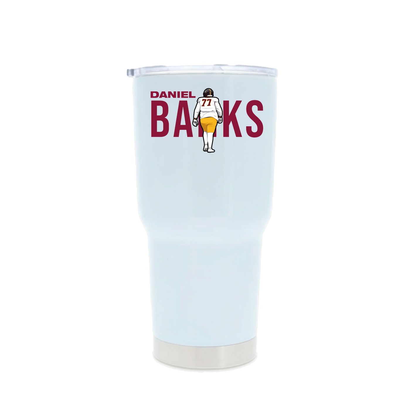 30oz Stainless Steel Tumbler — Player Name in White
