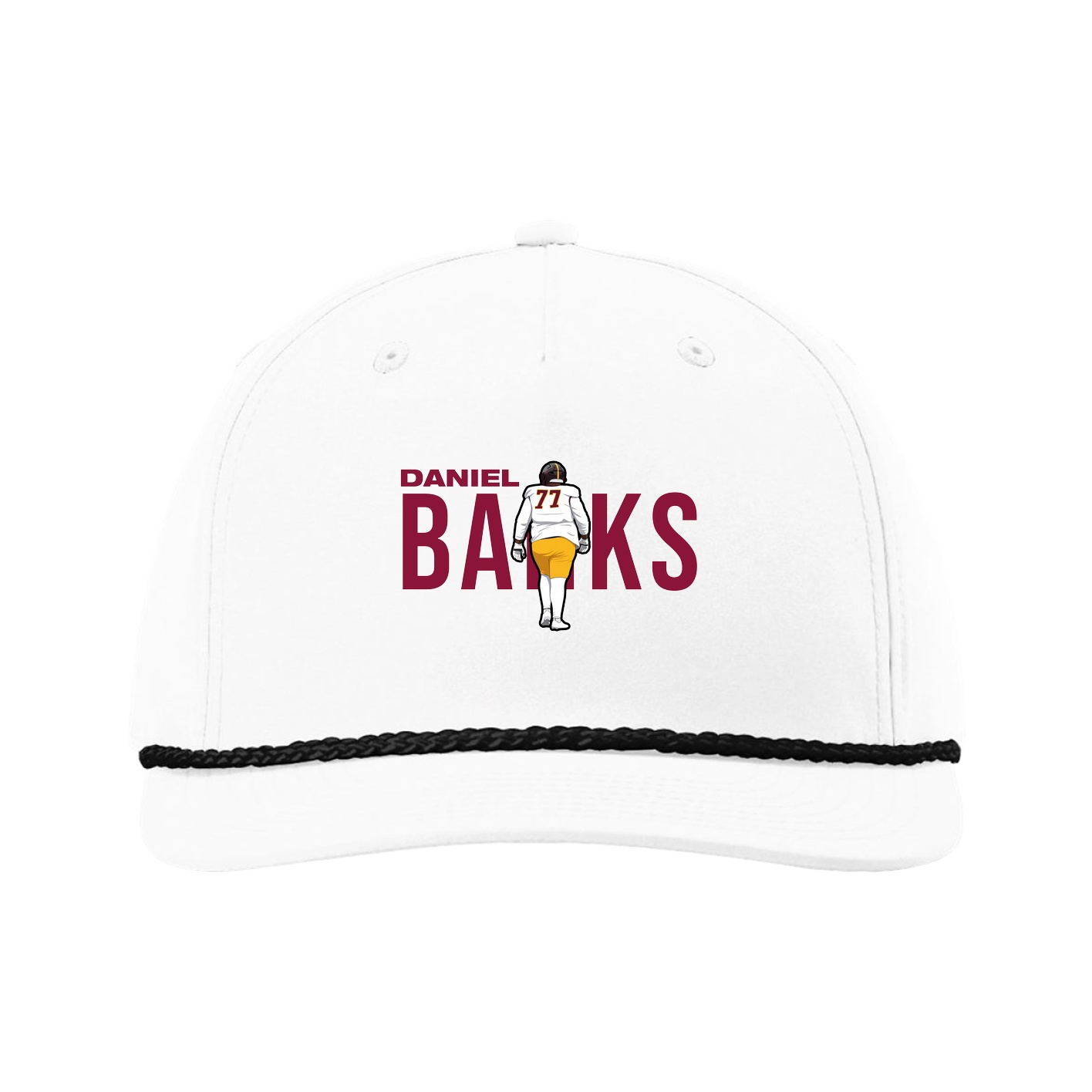 Five-Panel Classic Rope Cap — Player Name in White