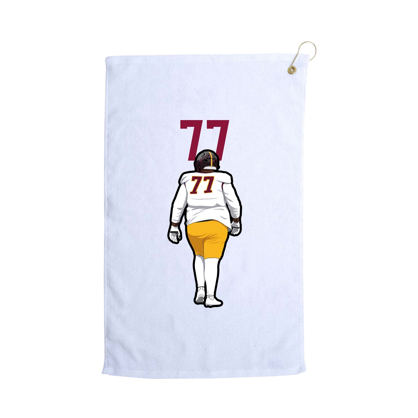 Golf Towel — Number Top in White