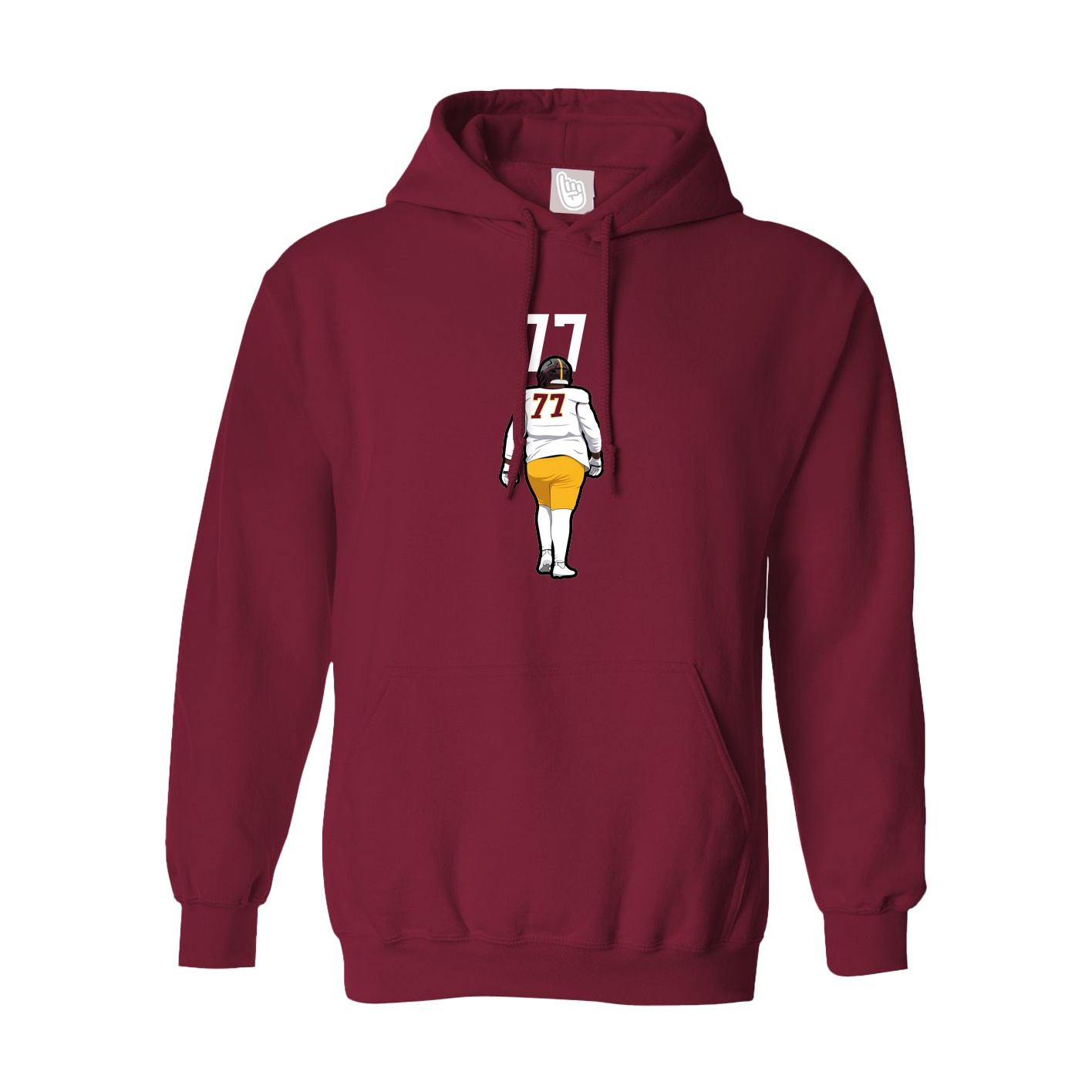 Hoodie — Number Top in Cardinal