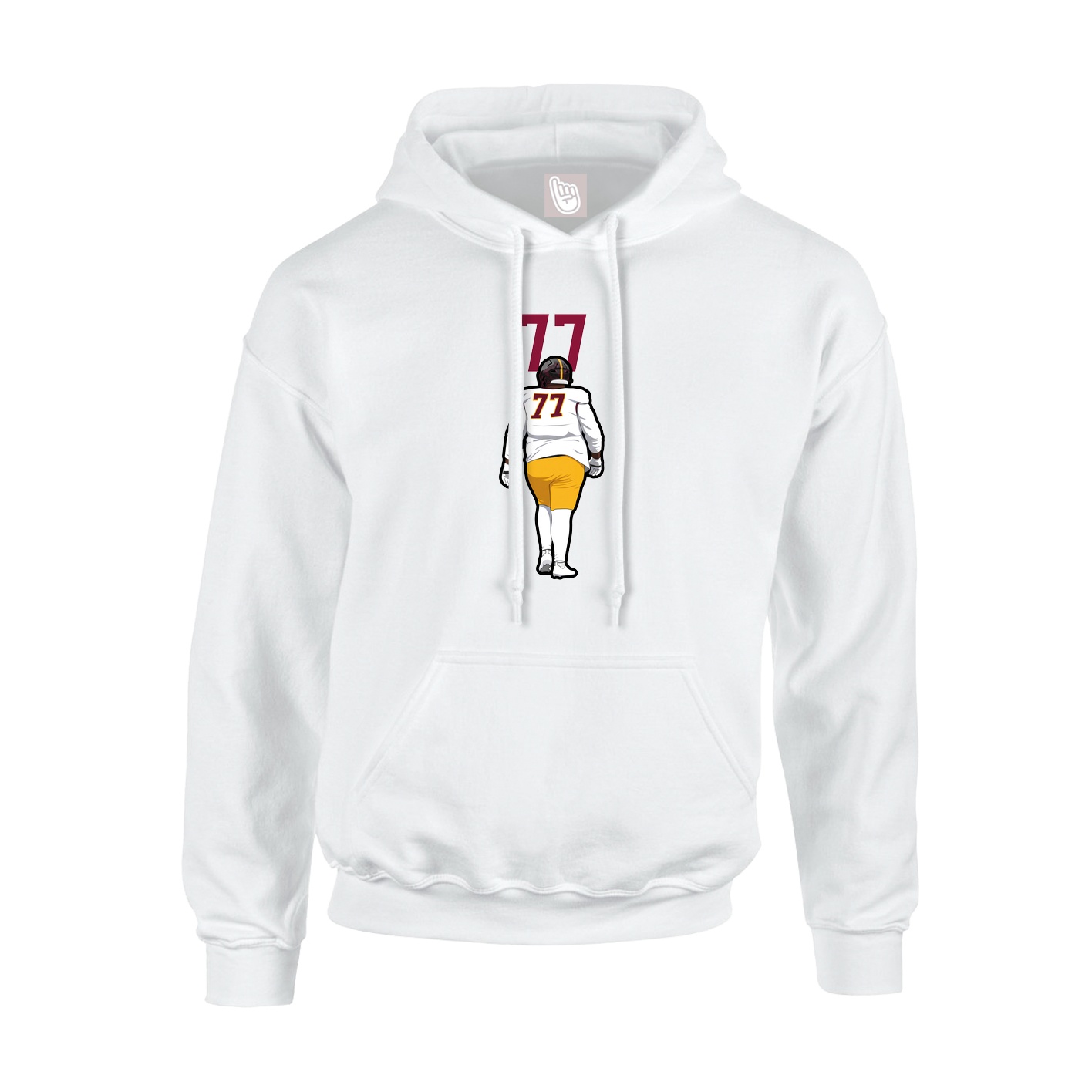 Youth Hoodie — Number Top in White