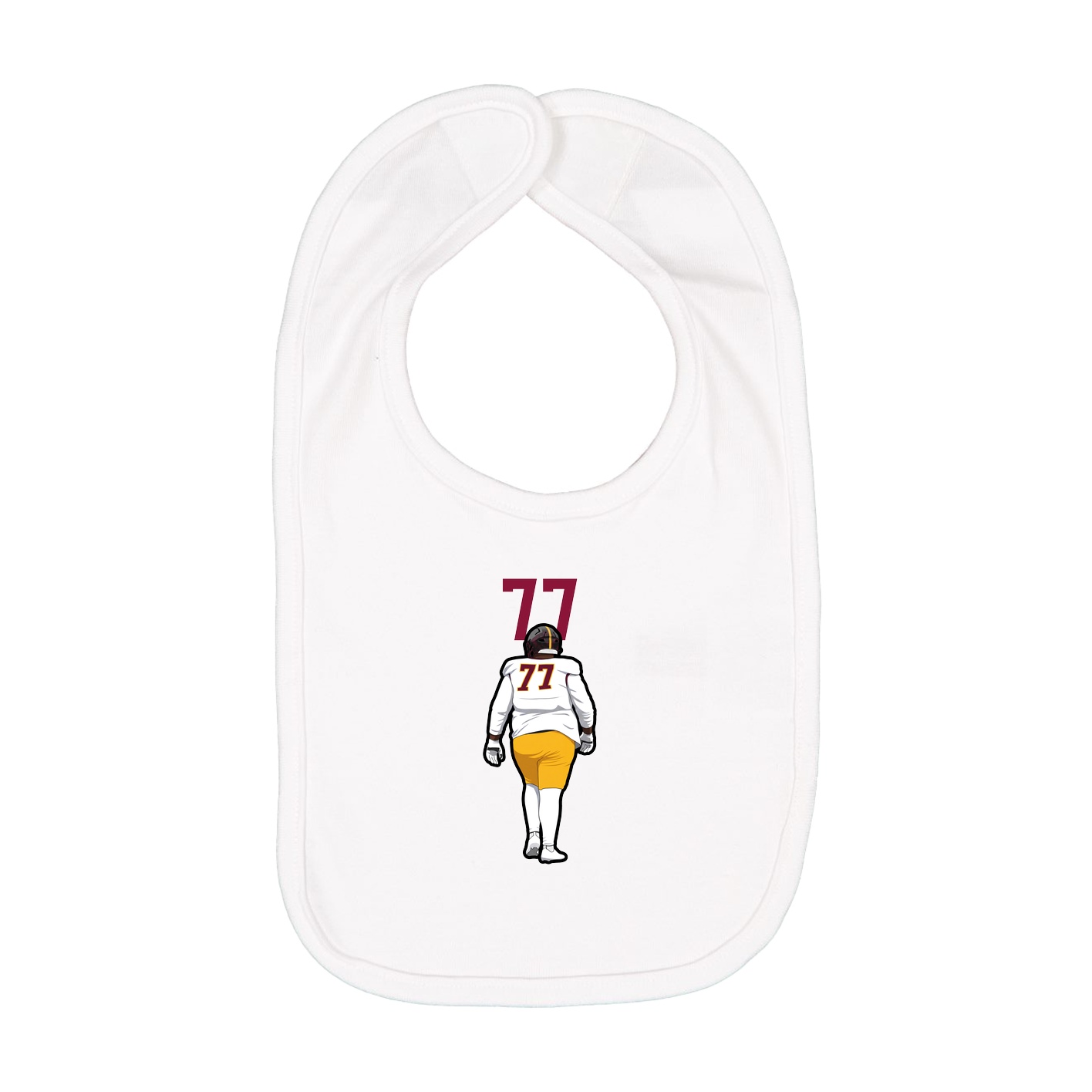 Infant Bib — Number Top in White