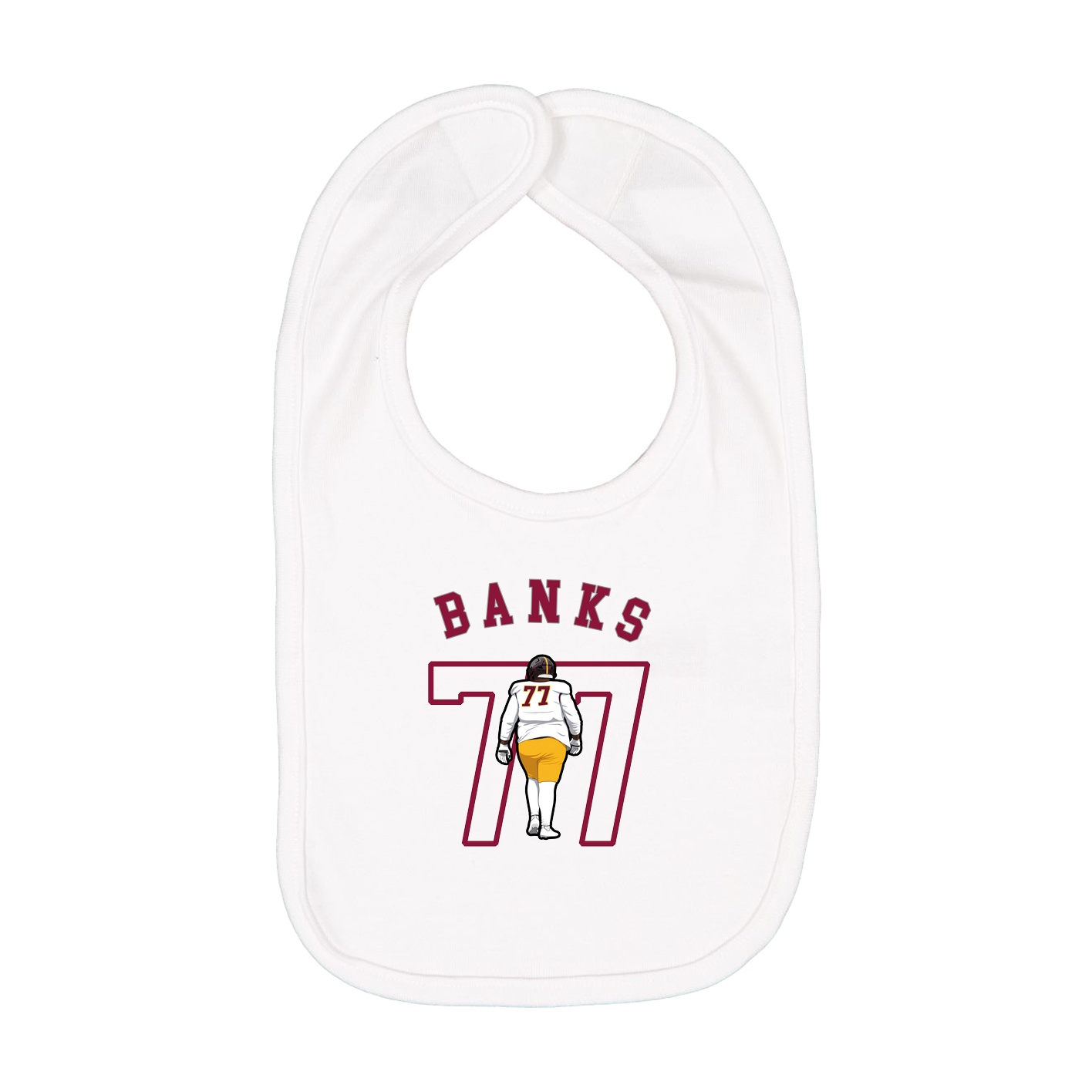 Infant Bib — Shirsey Arch in White