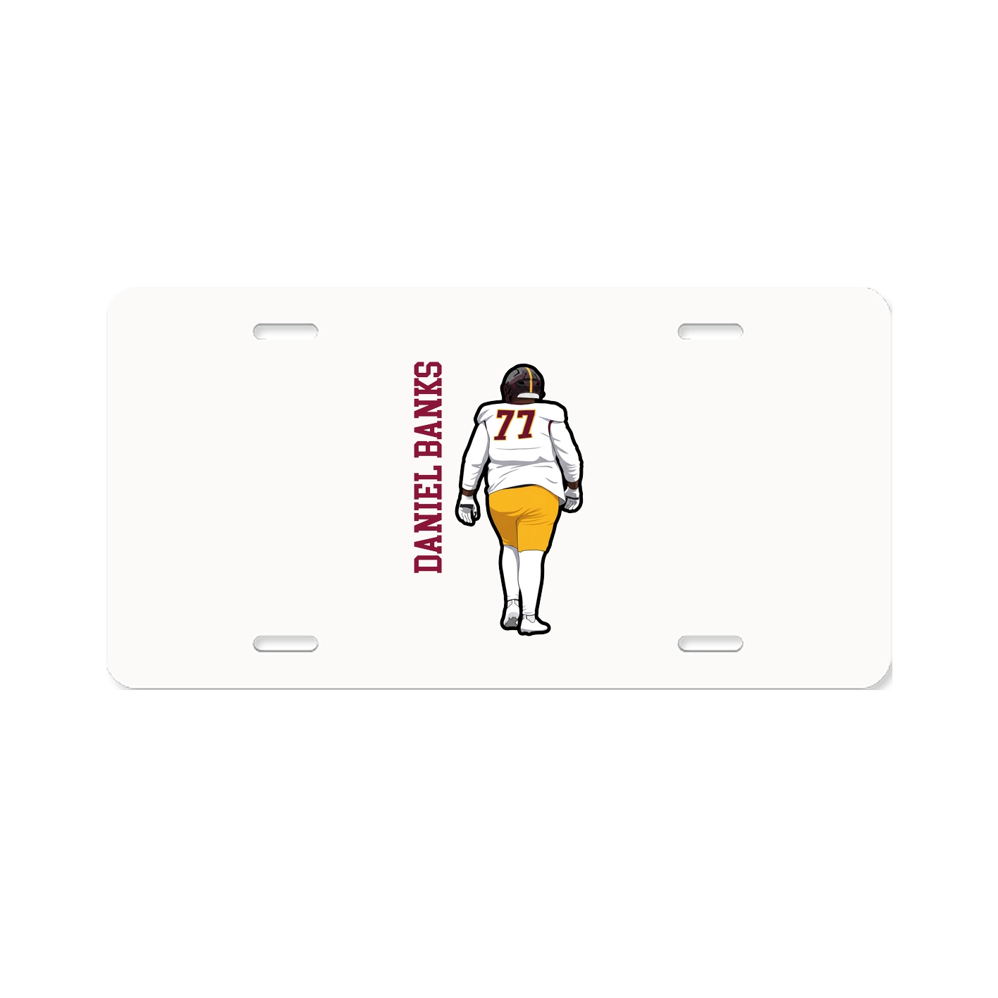 License Plate — Name Vertical in Classic