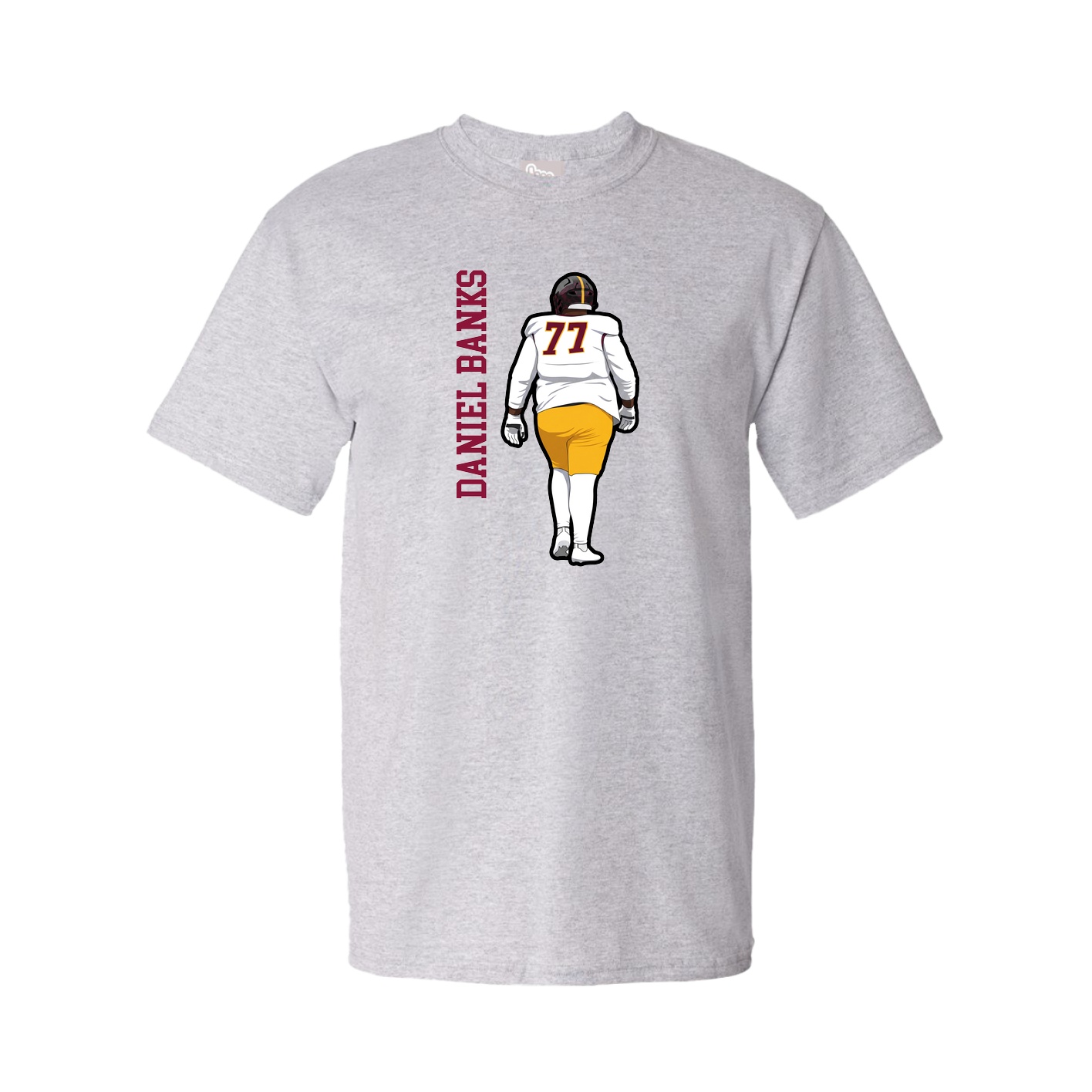 Youth Tee — Name Vertical in Grey