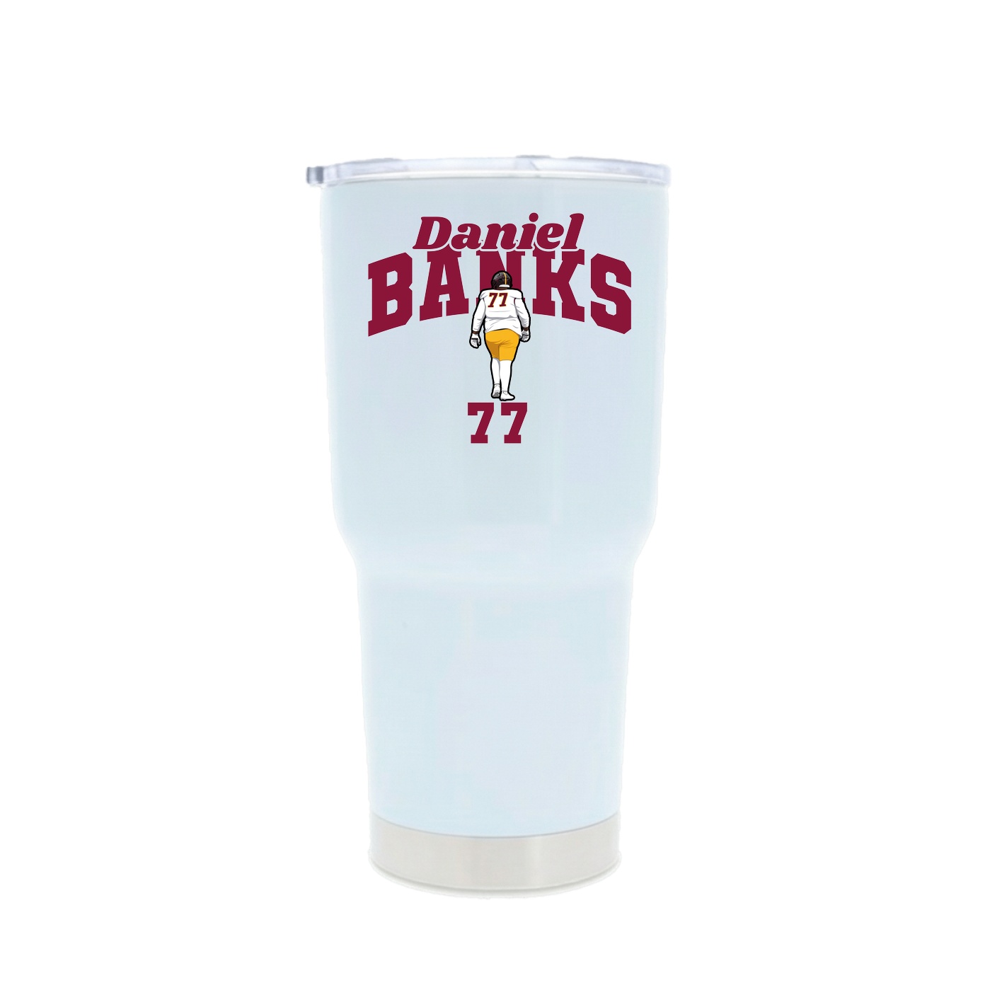 30oz Stainless Steel Tumbler — Signature Arch in White