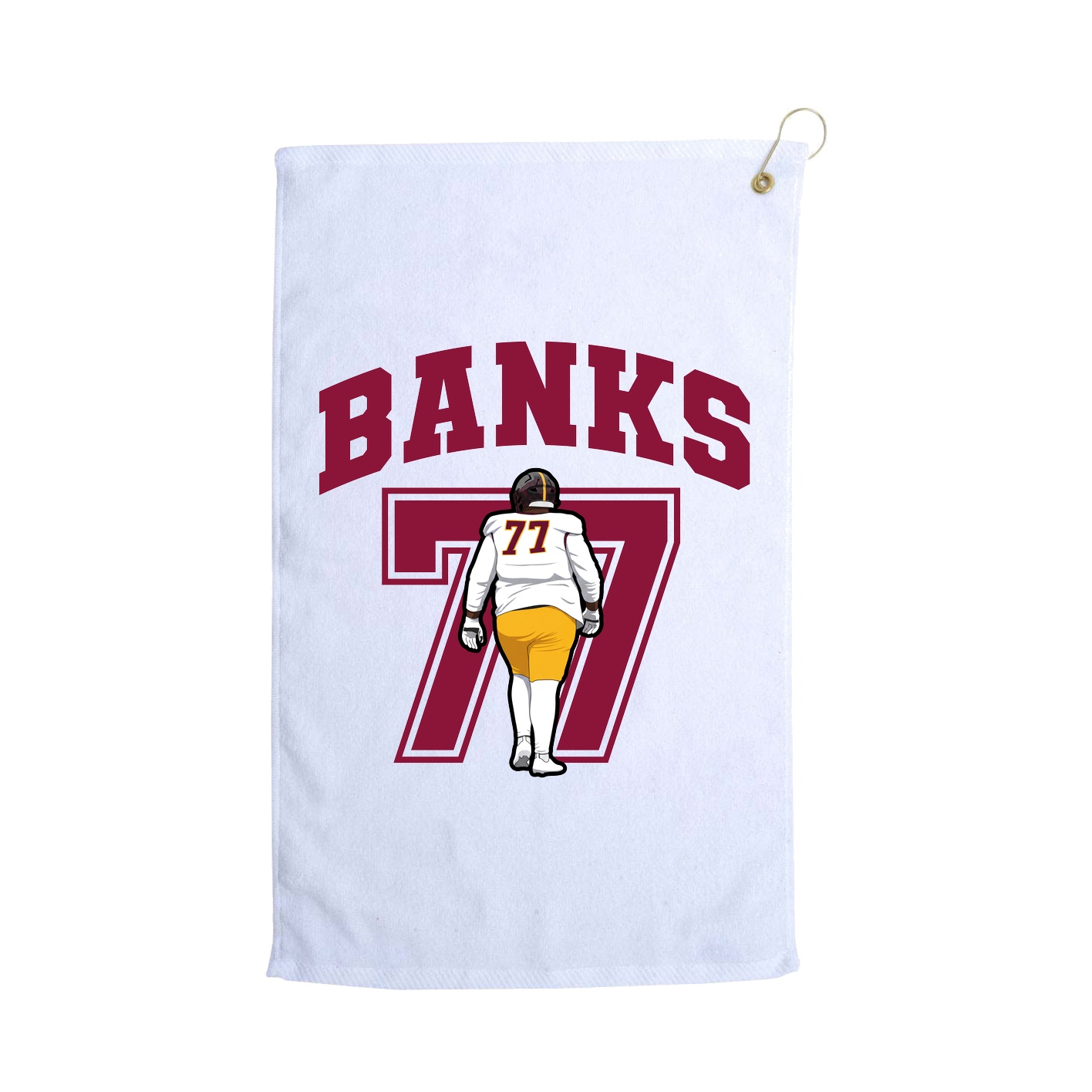 Golf Towel — Number in White