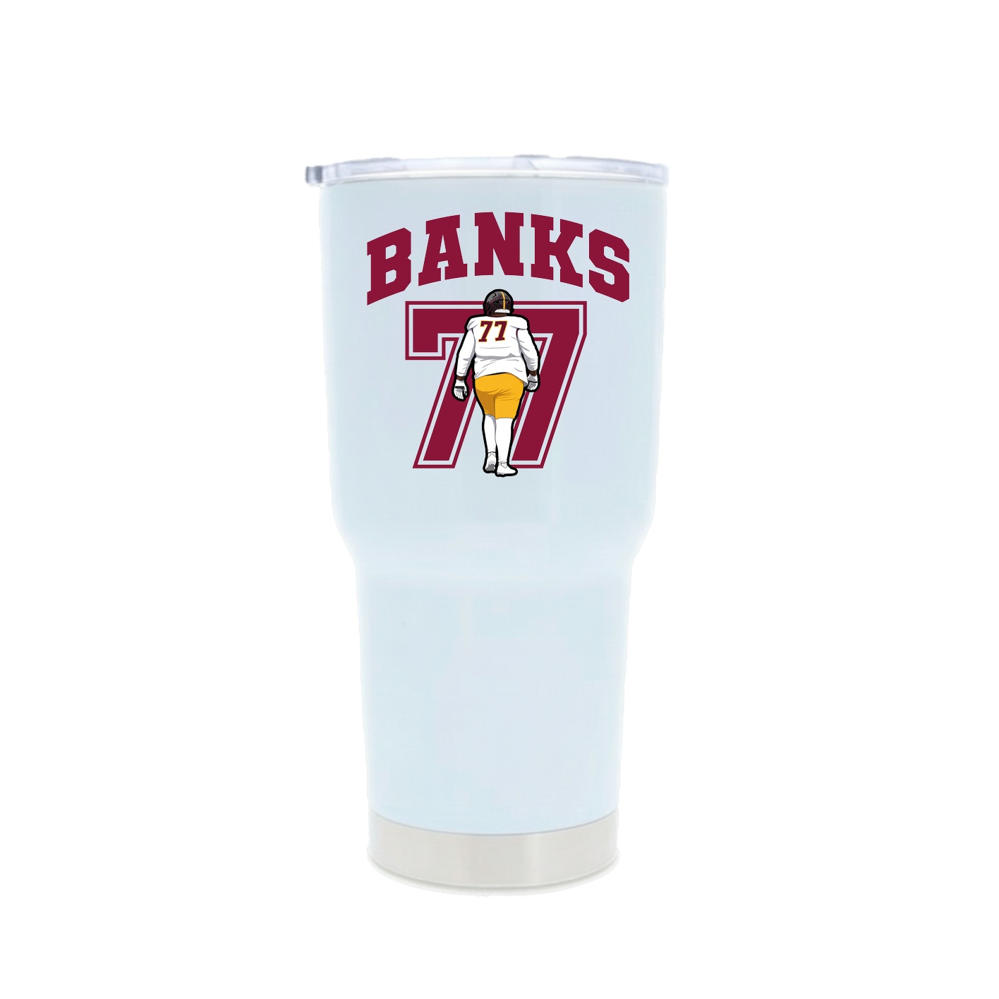 30oz Stainless Steel Tumbler — Number in White