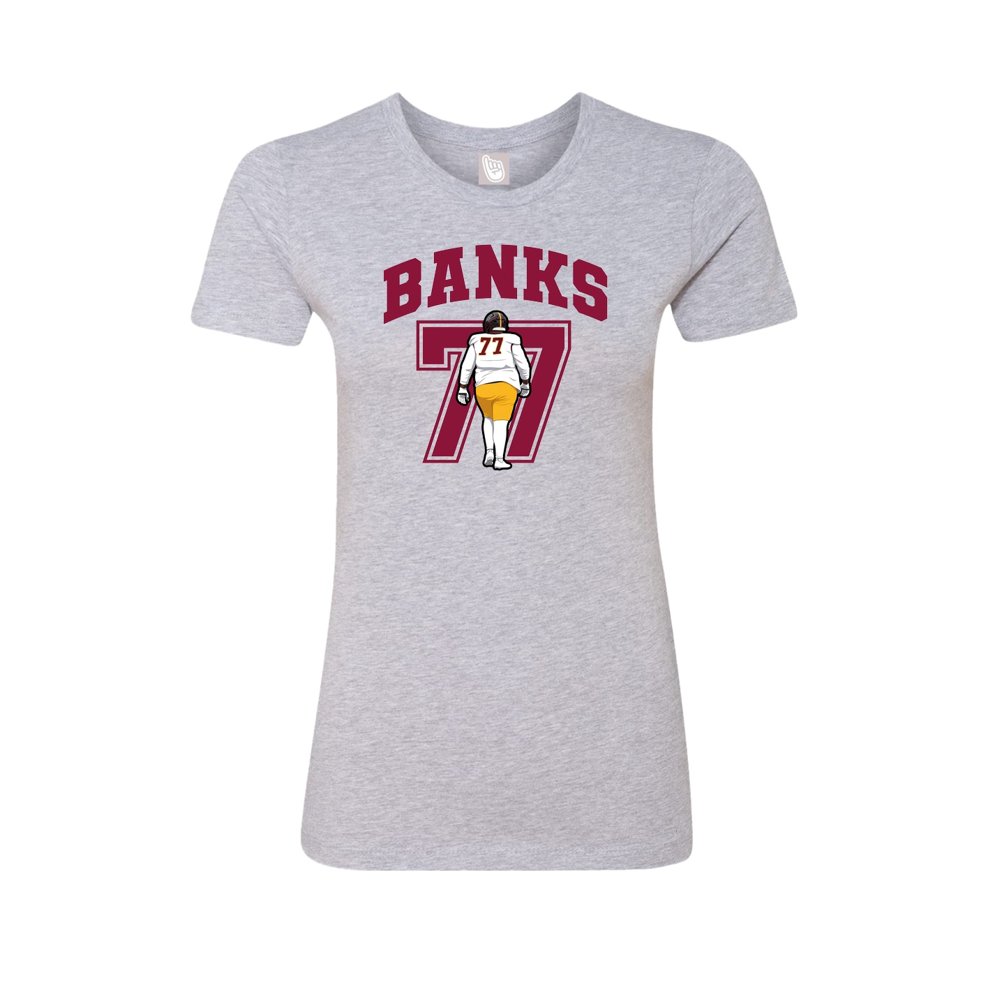 Fitted Women's Tee — Number in Grey