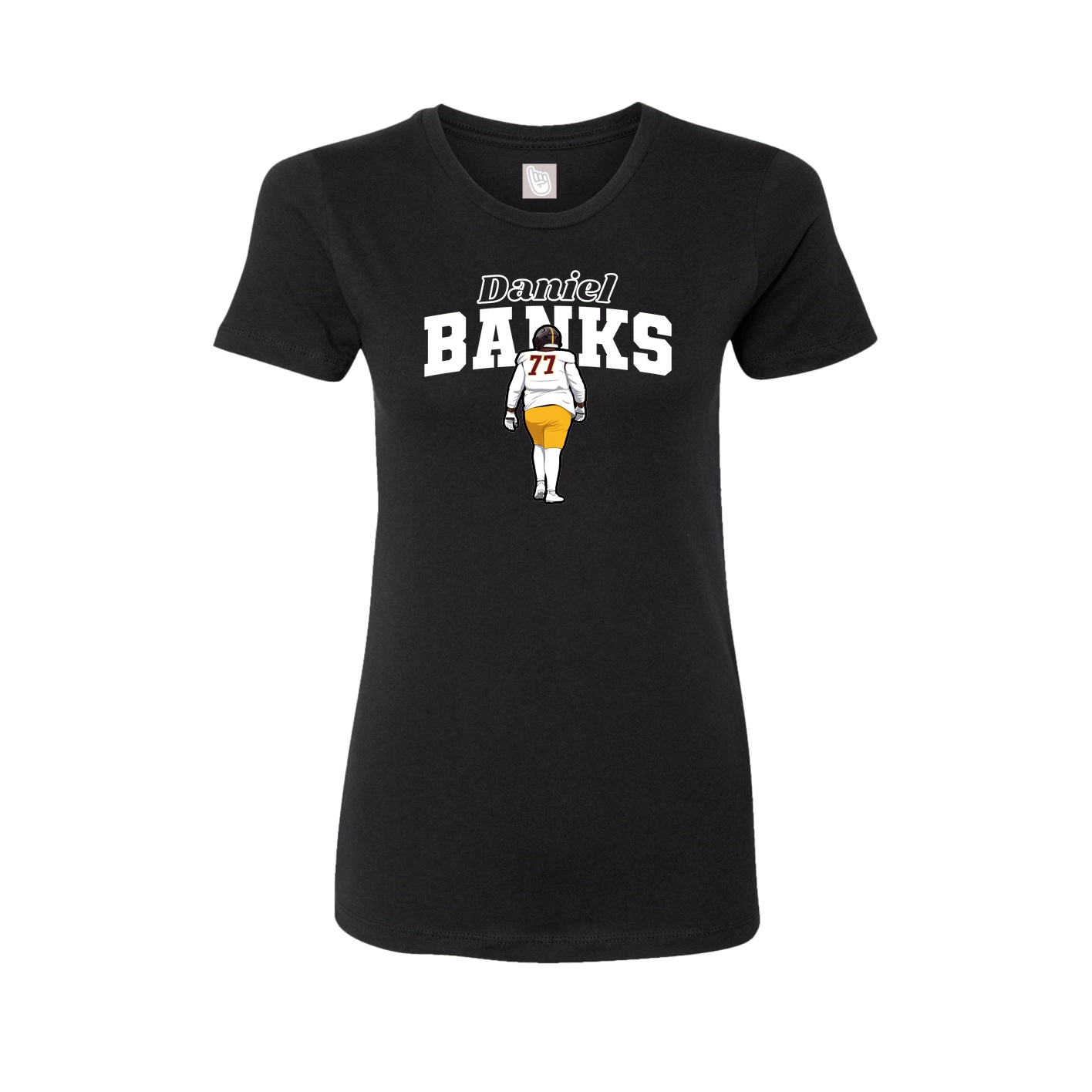 Fitted Women's Tee — Name Arch in Black
