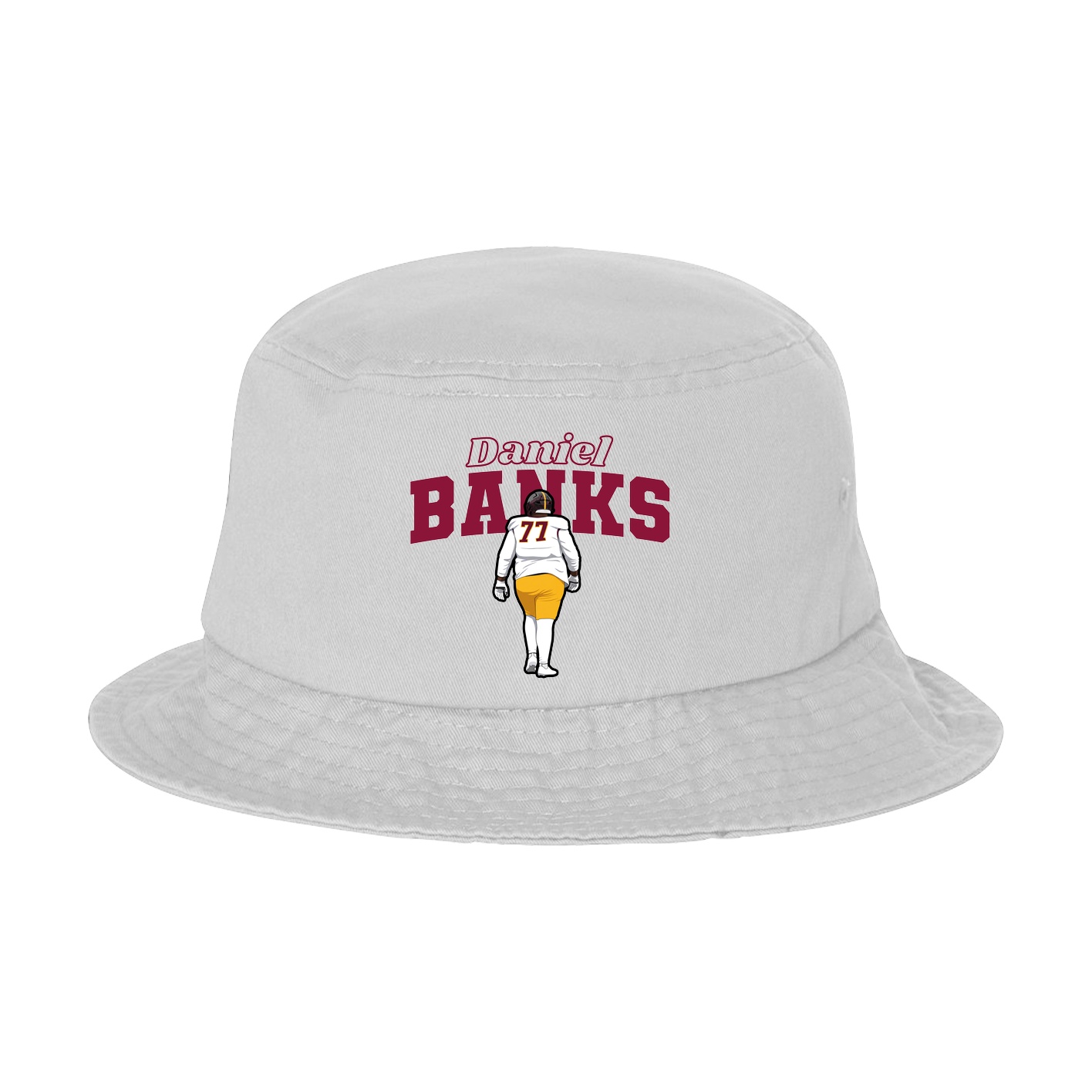 Bucket Cap — Name Arch in White
