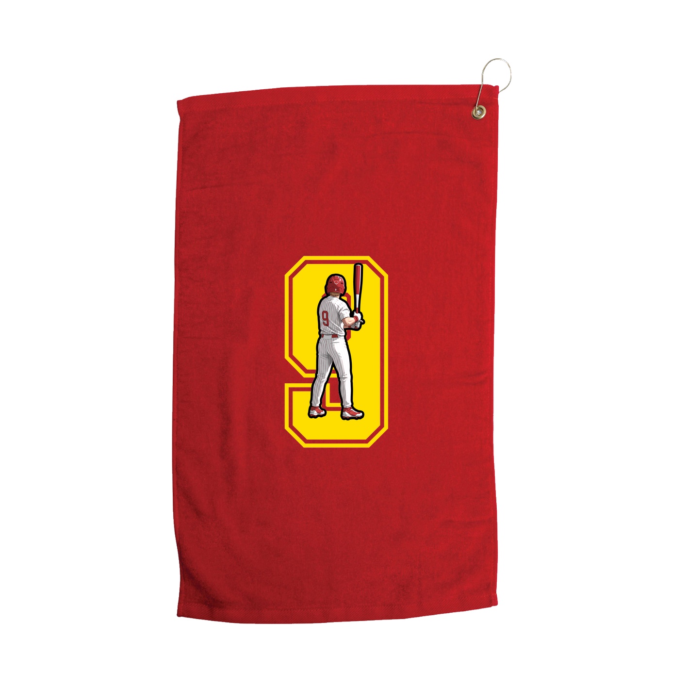 Golf Towel — Number in Red