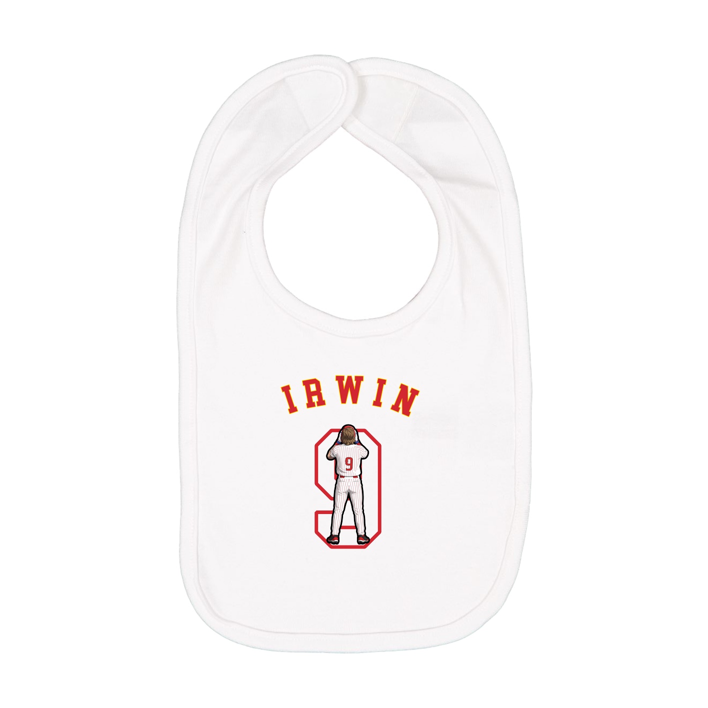 Infant Bib — Shirsey Arch in White