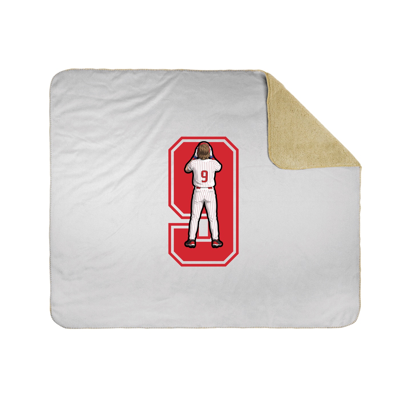 Throw Blanket — Number in White