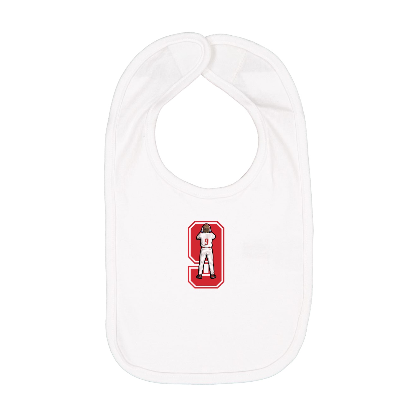 Infant Bib — Number in White