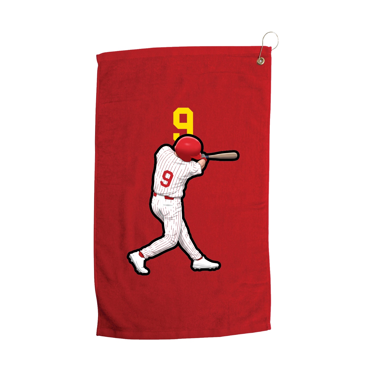 Golf Towel — Number Top in Red