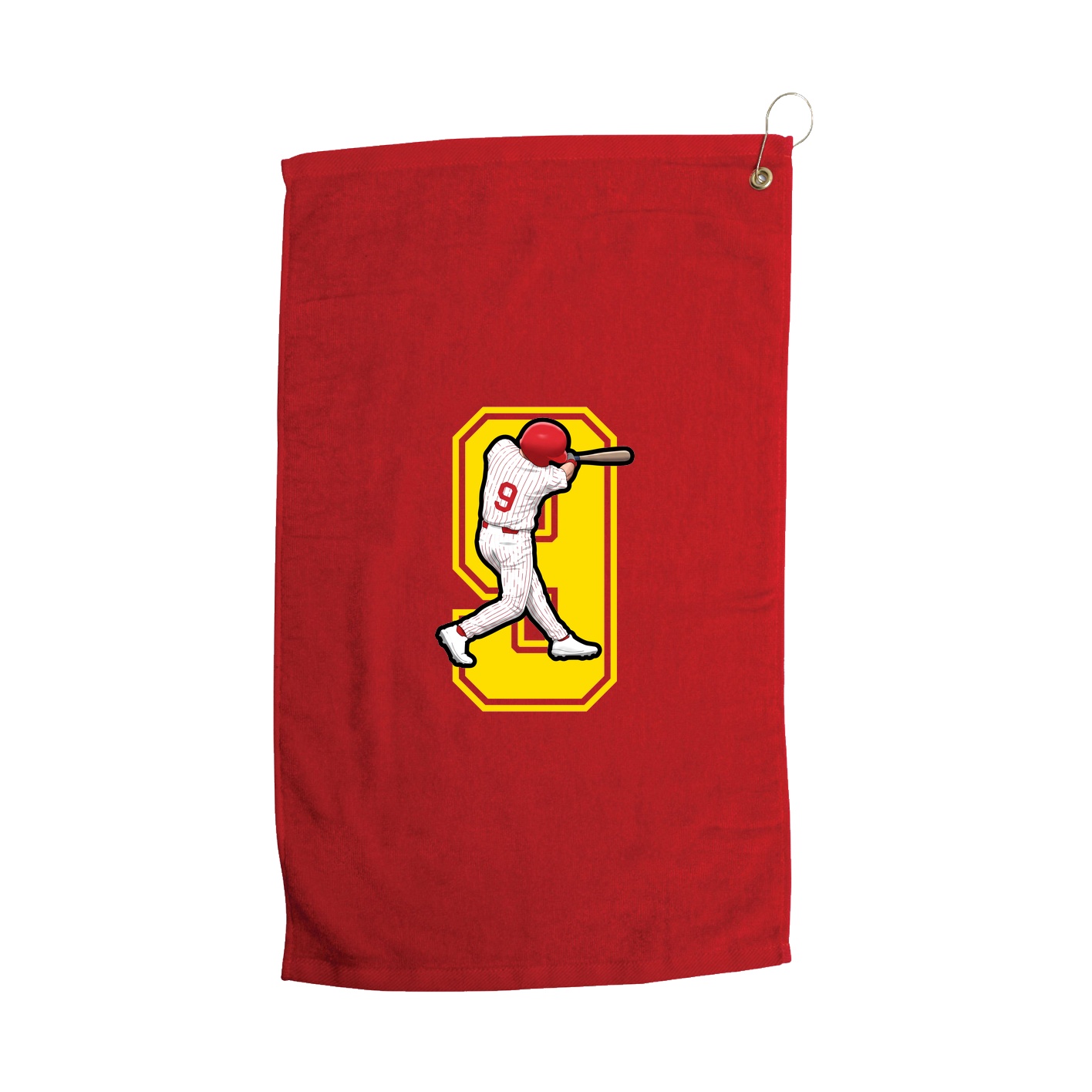 Golf Towel — Number in Red
