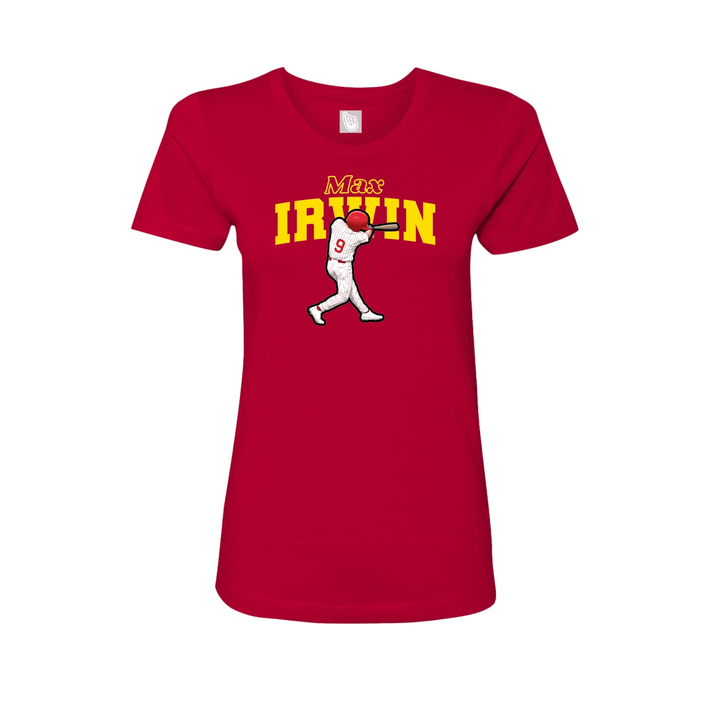 Womens Tee — Name Arch in Red