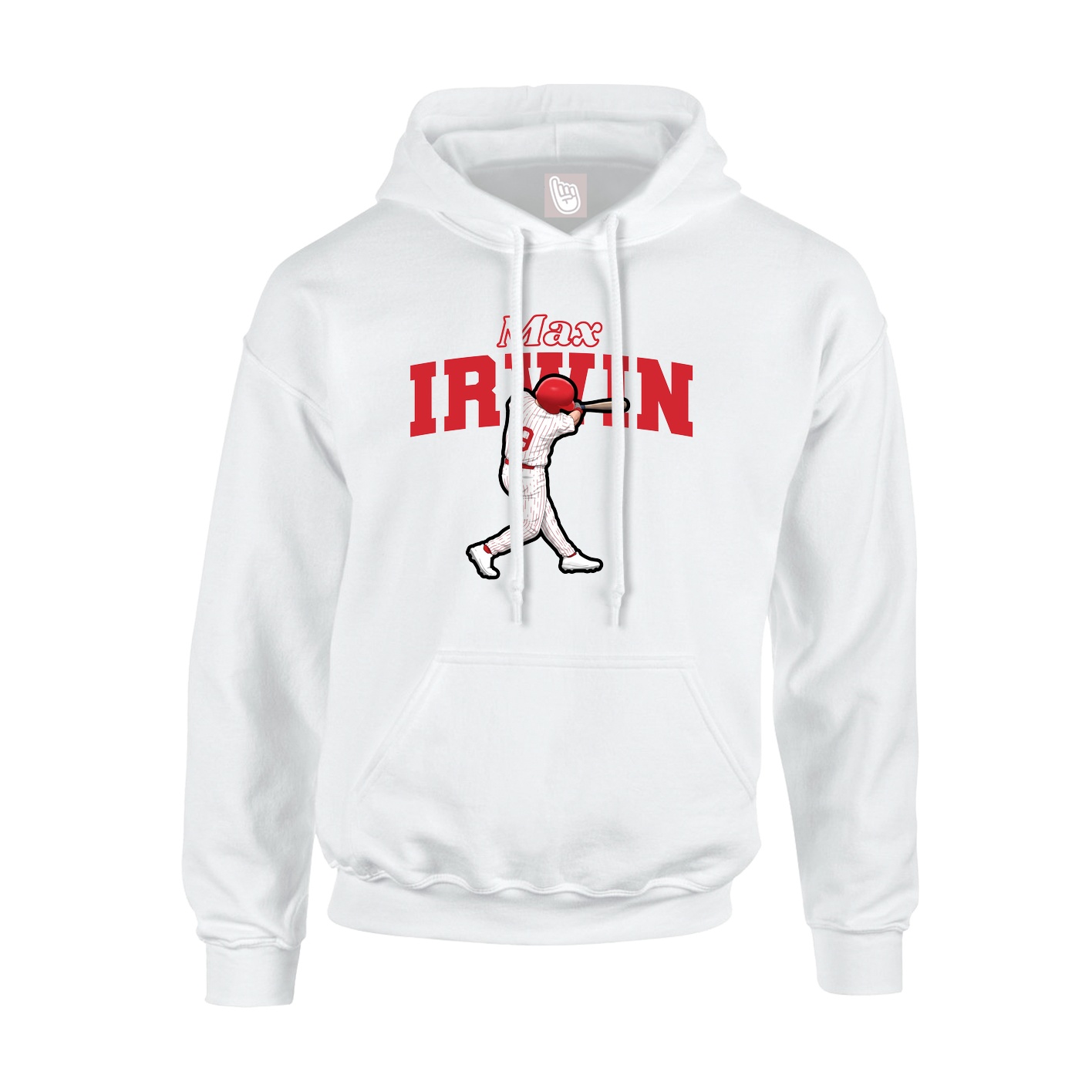 Hoodie — Name Arch in White