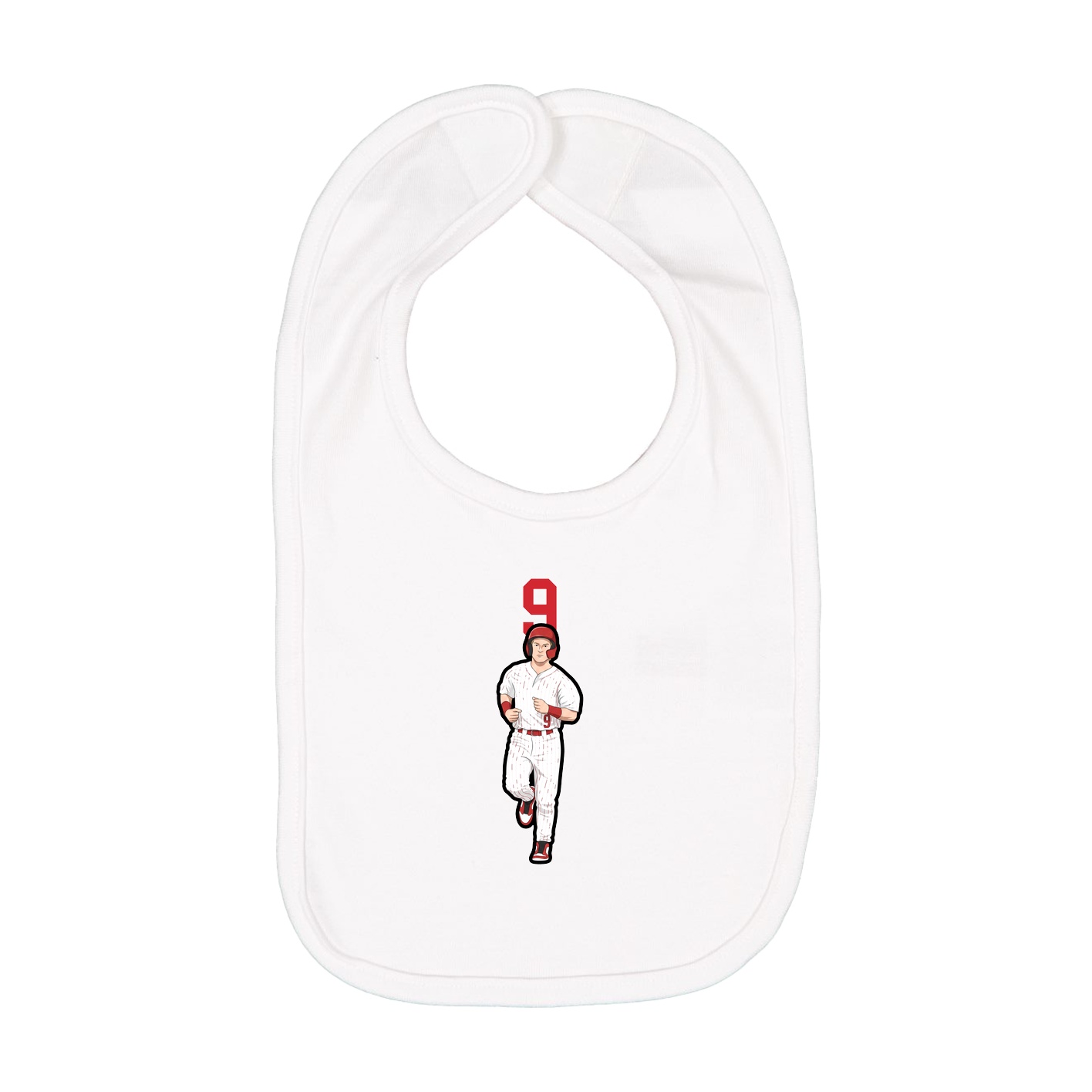 Infant Bib — Number Top in White