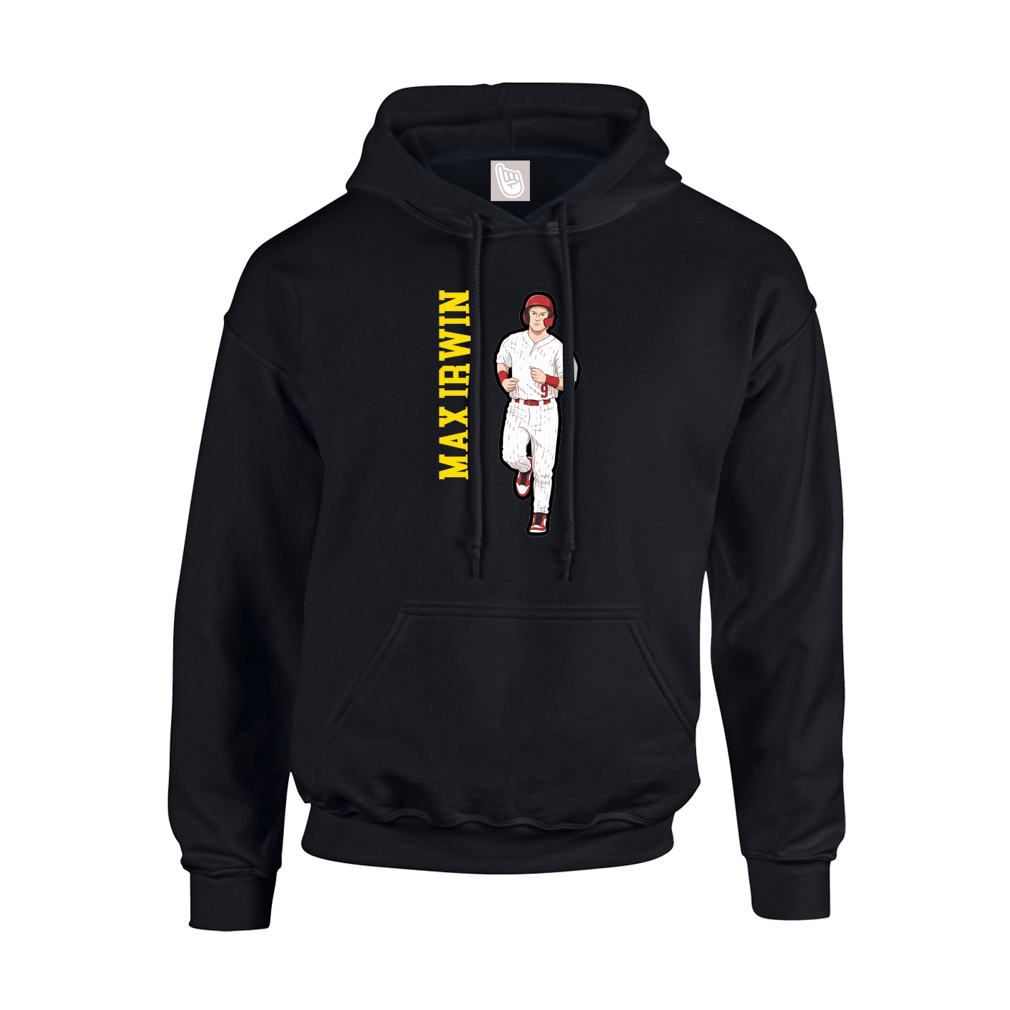 Youth Hoodie — Name Vertical in Black