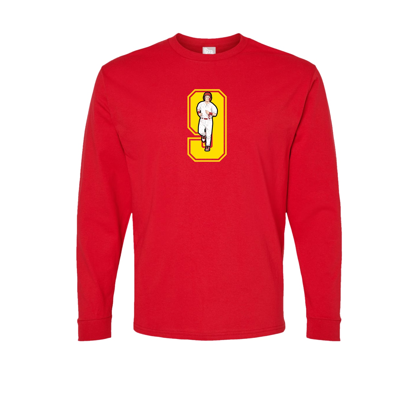 Long Sleeve Tee — Number in Red